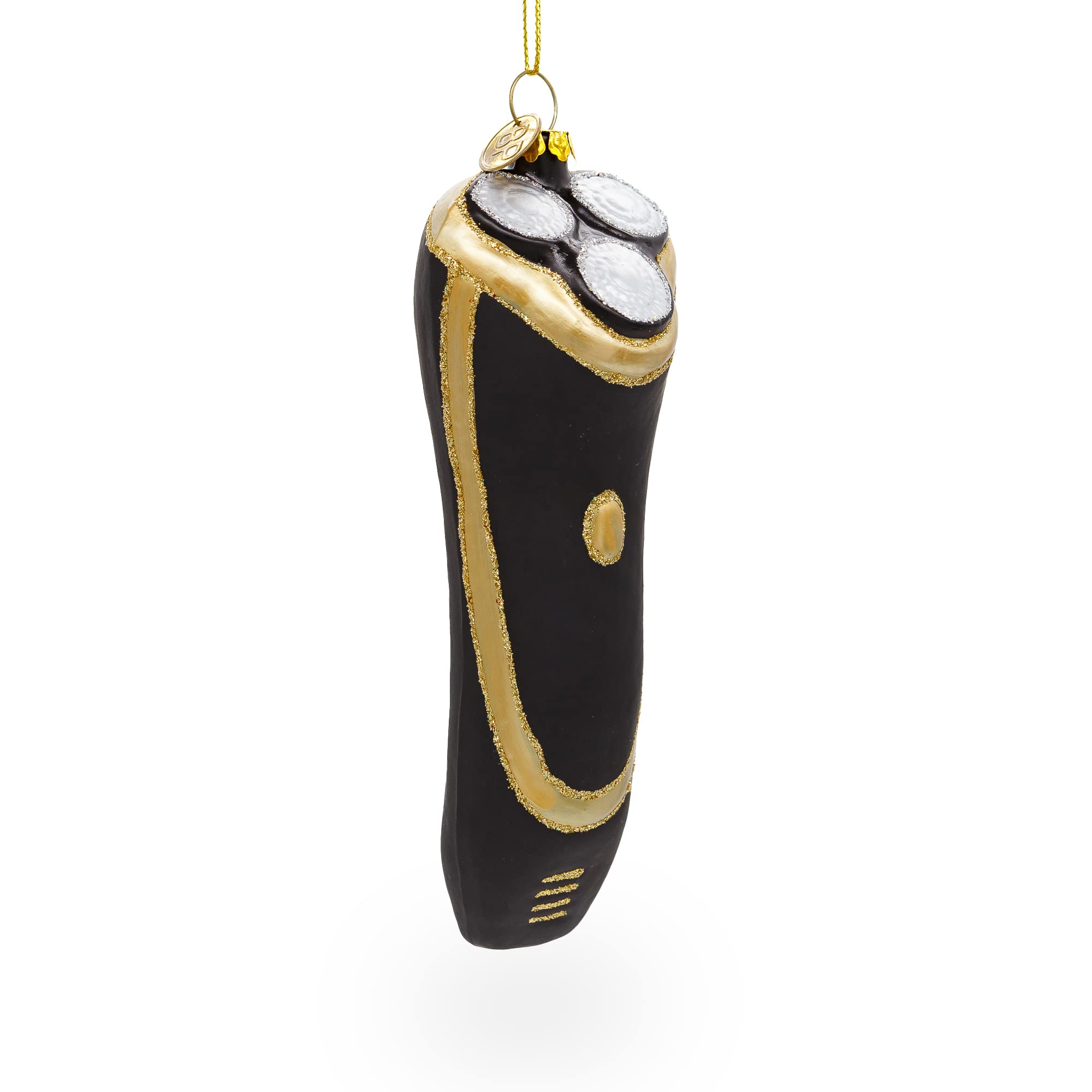 Modern Electric Shaver Blown Glass Christmas Ornament - Unique Holiday Decoration for Tree, Gift, Home & Office Decor - Perfect for Christmas, Xmas Party, Winter Festival Decorations