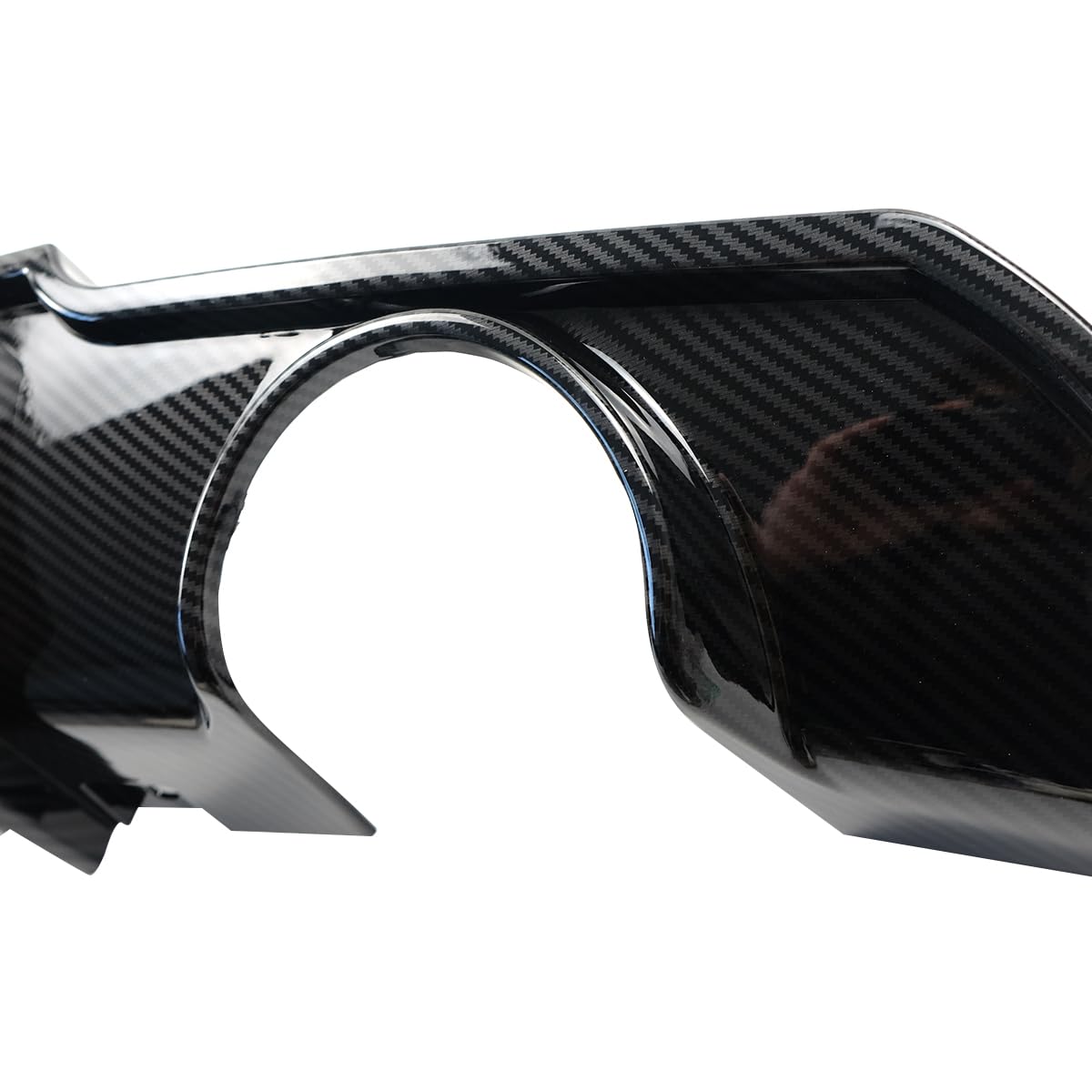 Carbon Fiber Print Rear Diffuser Lip for Chrysler 300 SRT 2015-2023 | Lower Valance Diffuser & Shark Fin Splitter | Enhances Aerodynamics & Sporty Look for Street Racing & Car Shows