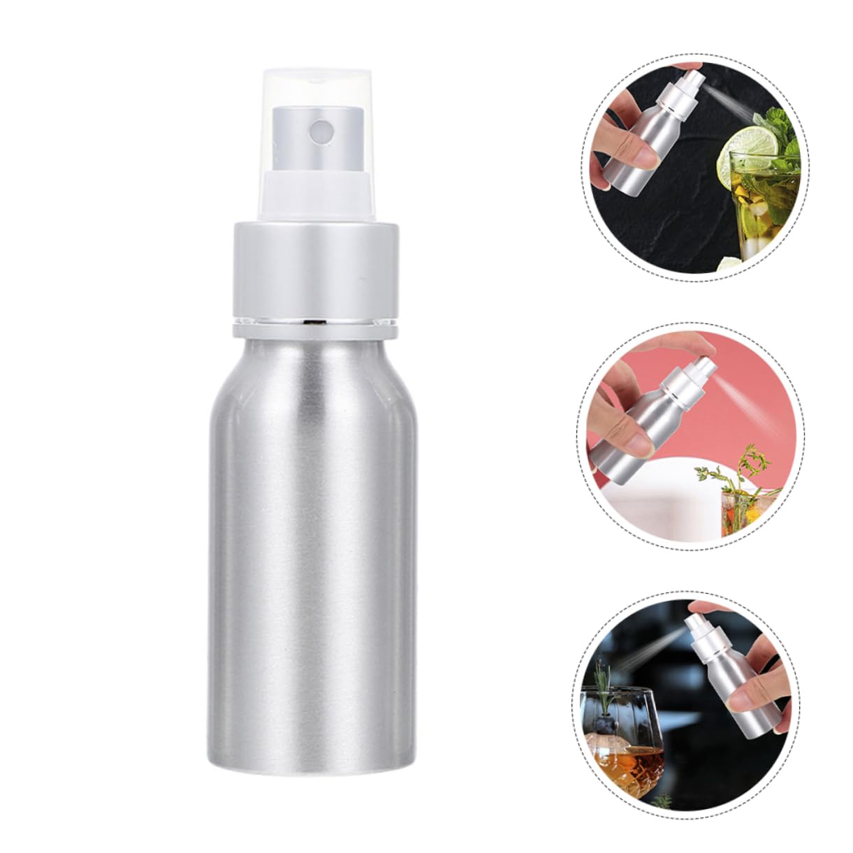 80ml Empty Spray Atomizer Bottle - Lightweight Compact Mist Sprayer for Cocktails, BBQ, Perfume & Essential Oils | Perfect for Bartending, Cooking, Aromatherapy & Travel