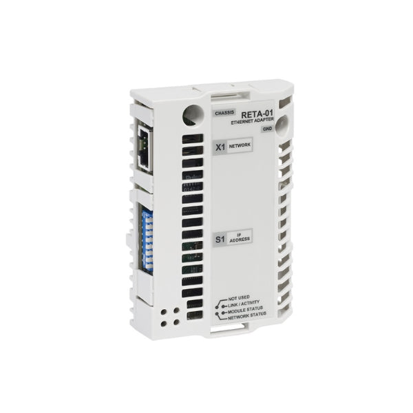 ABB RETA 01 Ethernet Adapter Module - Modbus TCP & Ethernet/IP Compatible for Industrial Automation & PLC Systems