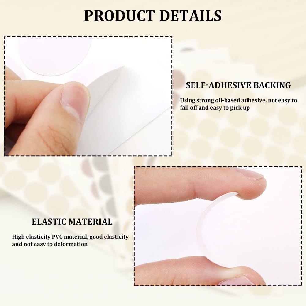 40mm Large Adhesive Screw Hole Cover Stickers - 150Pcs White PVC Self-Adhesive Furniture Screw Caps for Wood Cabinets, Walls & Home Repair - Perfect for Concealing Unsightly Screws in Kitchen, Bathroom & Office Spaces
