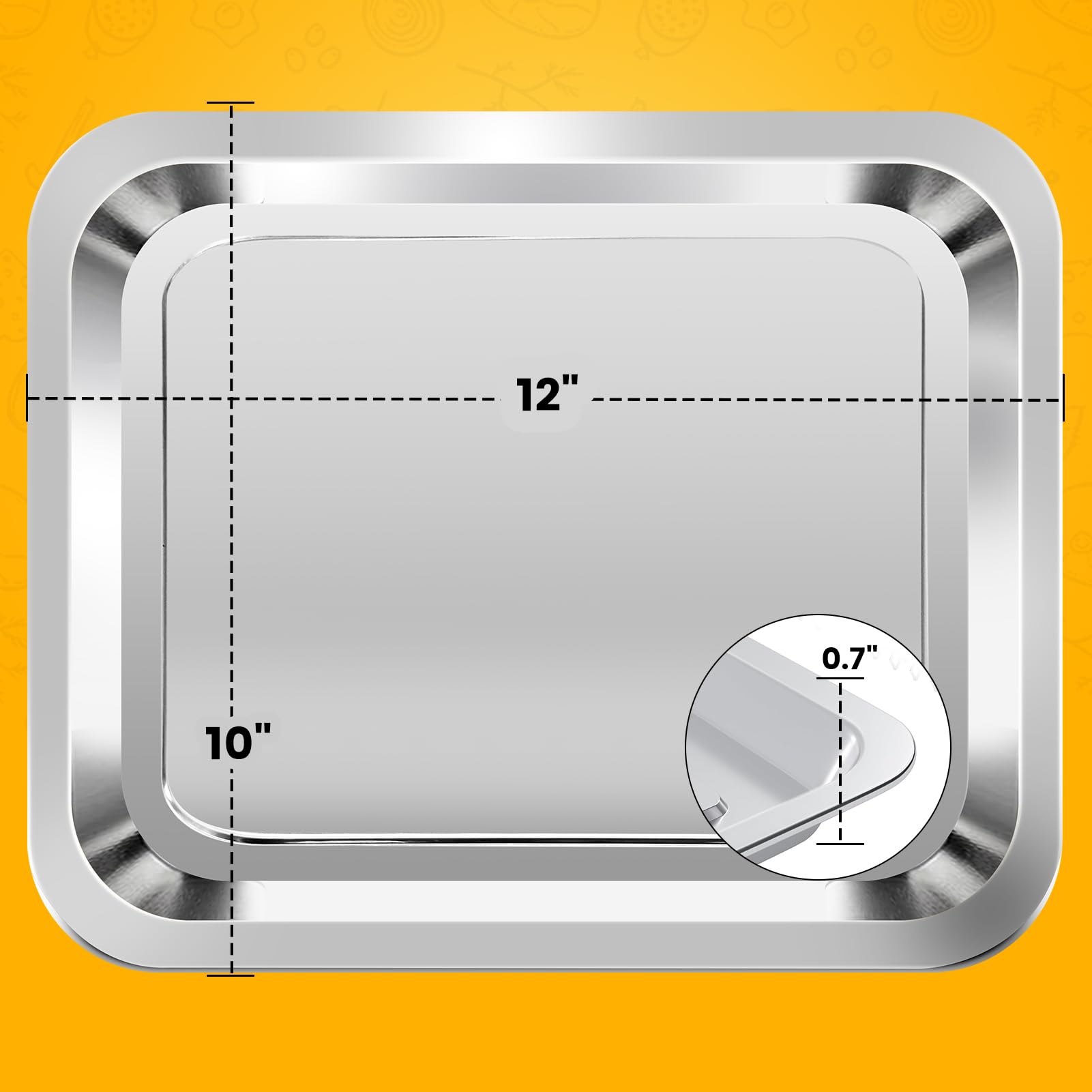 GXF Air Fryer Accessories - 12''×10'' Stainless Steel Grill Pan & Crisper Plate Replacement for Emeril Lagasse Everyday 360 Air Fryer (Not Compatible with French Door Model) | Perfect for Grilling, Roasting & Crisping Meats, Vegetables & Snacks