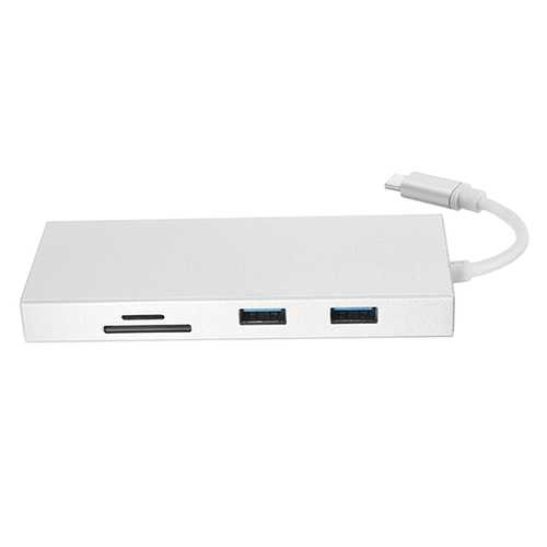 7-in-1 USB C Hub with HDMI, 3 USB 3.0 Ports, SD/TF Card Reader - Multi-Port Adapter for MacBook Pro/Air, iPad Pro, Chromebook - Perfect for Home Office, Remote Work & Travel