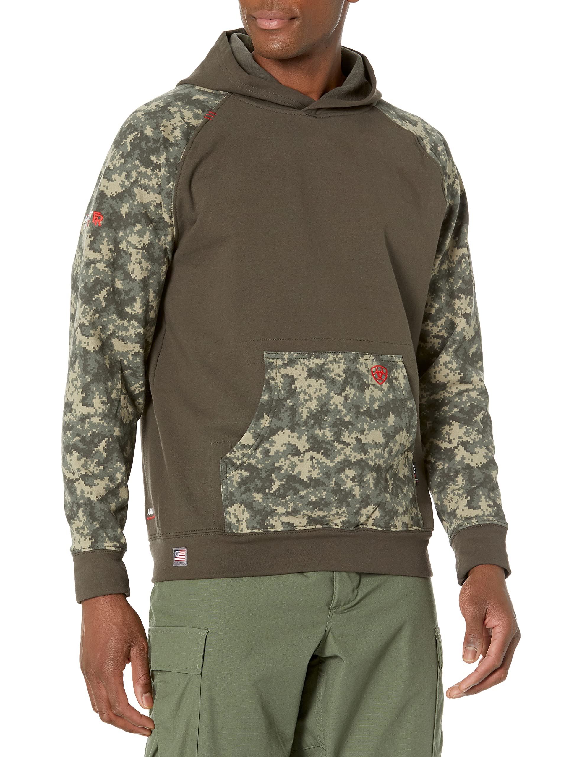 Ariat Men's Durastretch Patriot Hoodie - Comfortable & Durable Pullover for Work & Outdoor Activities - Perfect for Hiking, Camping & Casual Wear