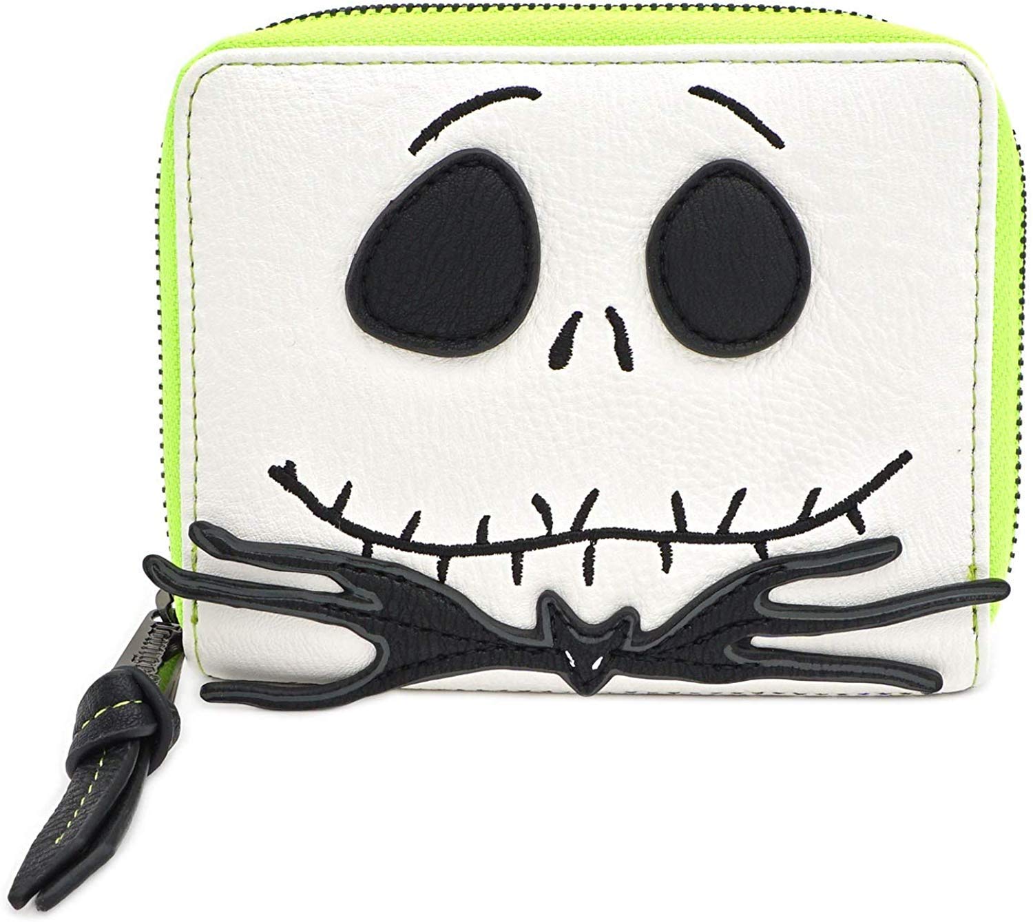 Loungefly Nightmare Before Christmas Jack Skellington Wallet - White Standard Size | Disney Themed Crossbody Wallet for Women | Perfect for Halloween, Cosplay, and Disney Park Visits