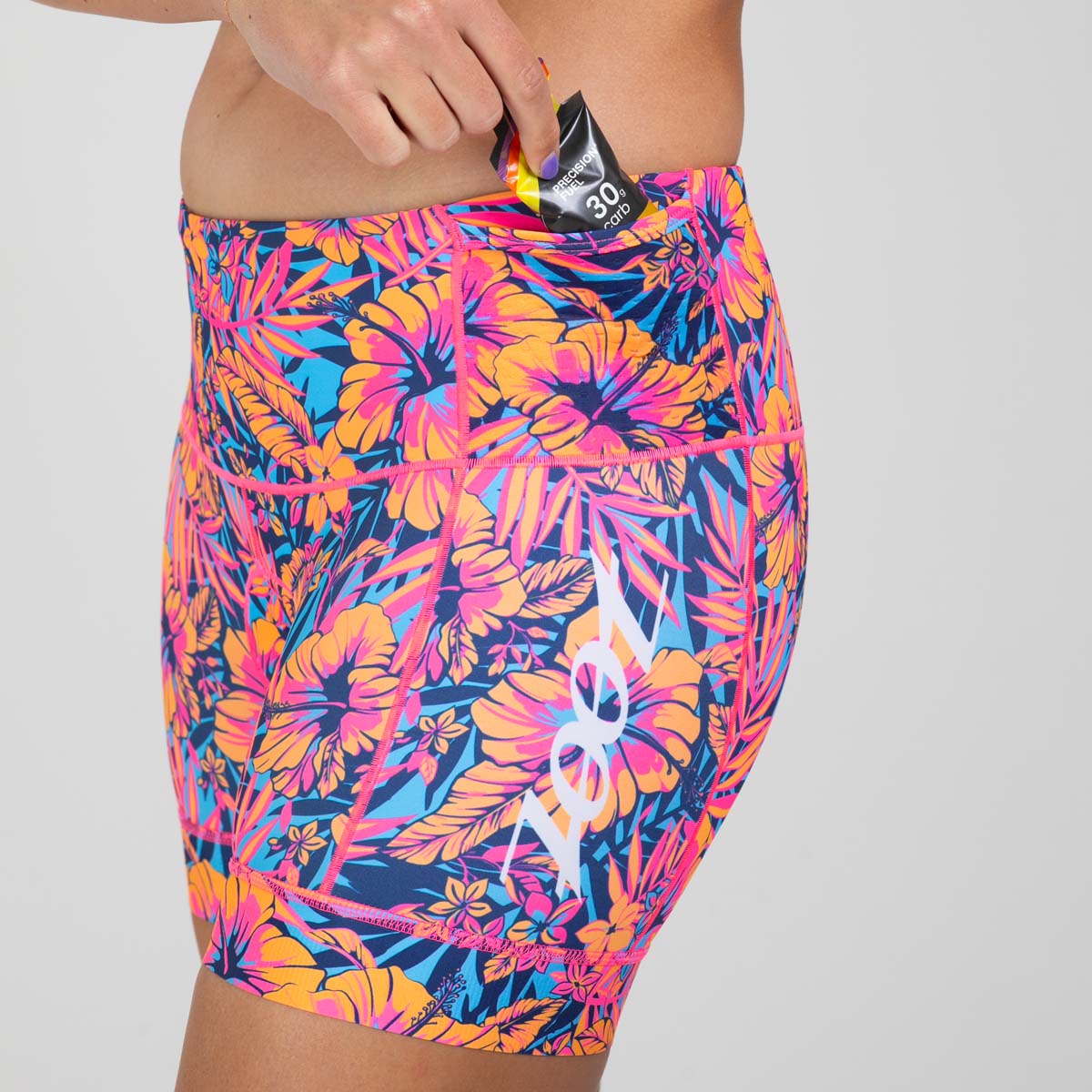 Women's Limited Edition Tri 4 Shorts - Club Aloha Print - Comfortable Athletic Shorts for Running, Yoga & Beachwear