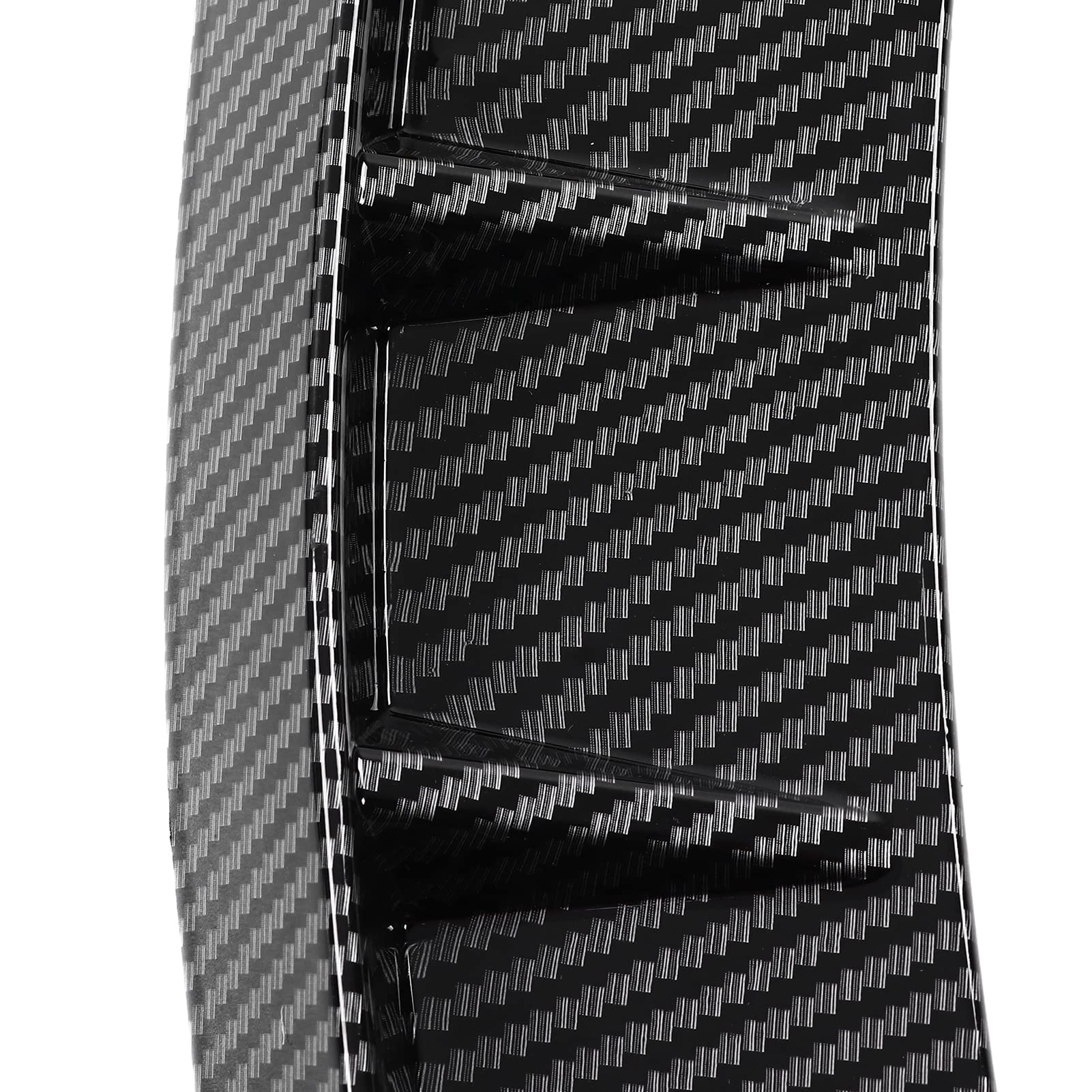 2Pcs Universal ABS Carbon Fiber Automotive Side Vent Trim Strips - 2.3x9.6in Waterproof Self-Adhesive Air Wing Decoration for Car Front Bumper & Side Marker | Enhances Vehicle Appearance & Aerodynamics