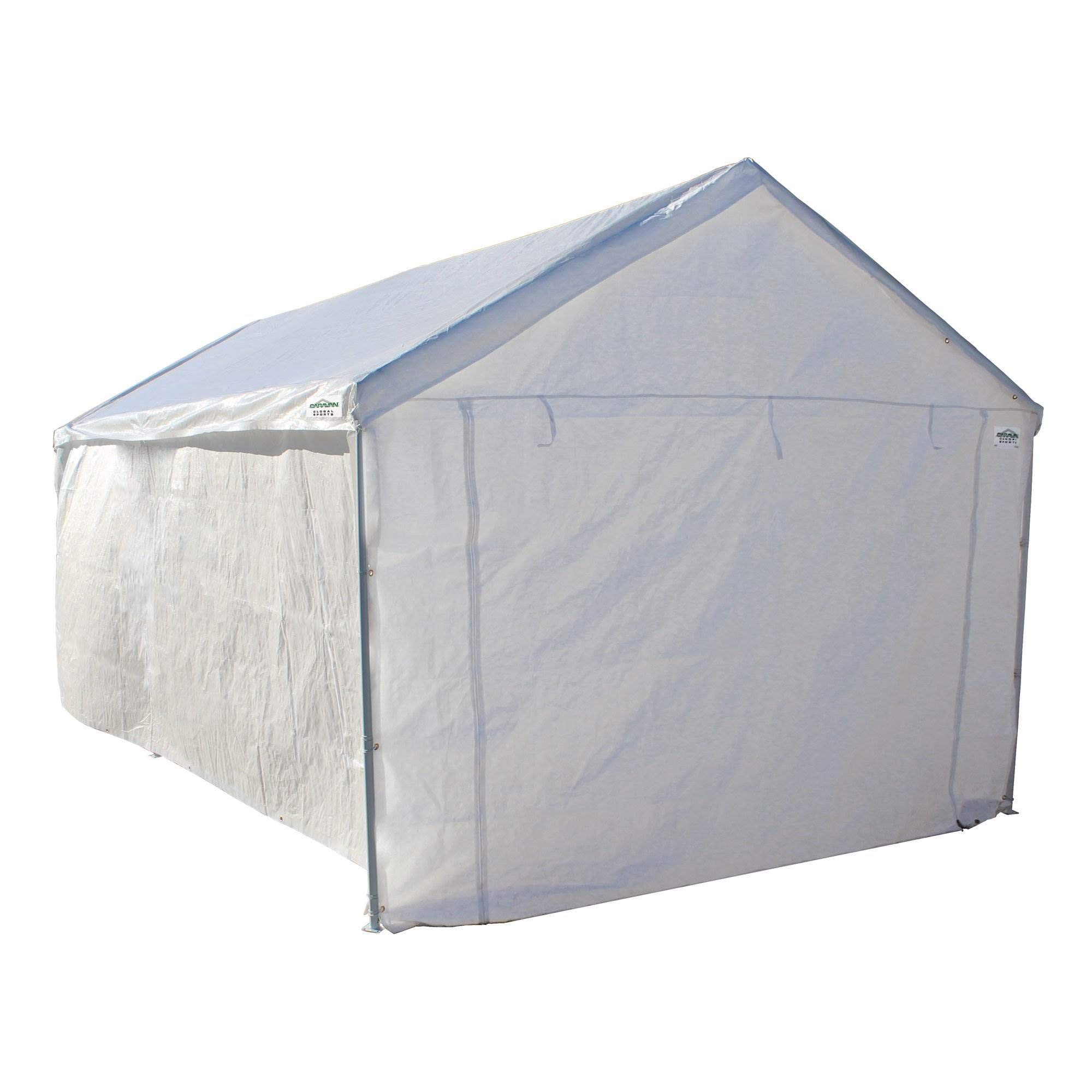 Canopy Tent Sidewalls for Domain Carport with Adjustable Straps - Waterproof White Garage Storage Accessories - Perfect for Outdoor Events, Vehicle Protection & Temporary Shelter Solutions