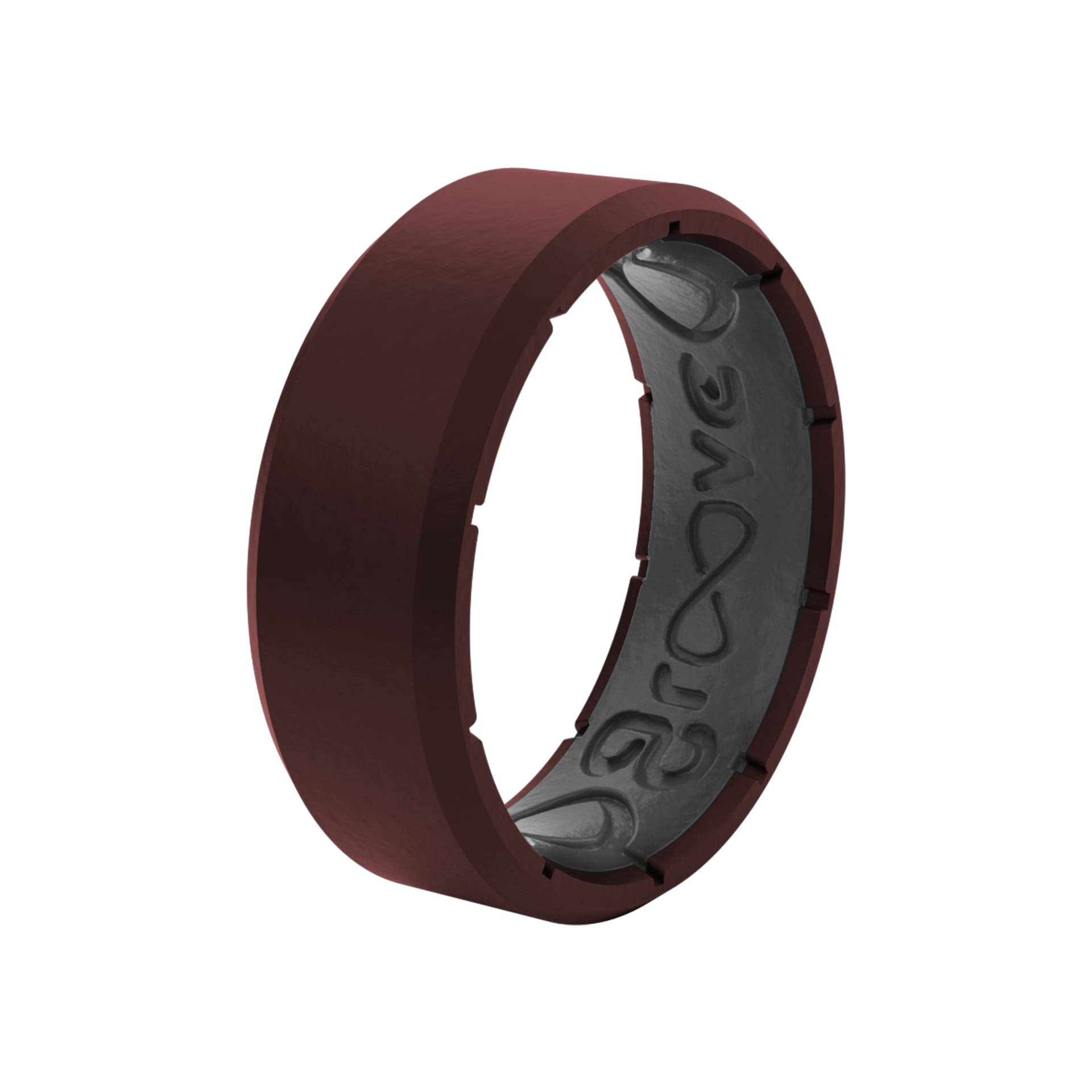 Groove Life Edge Silicone Ring for Men - Breathable Rubber Wedding Band with Unique Design, Comfort Fit & Lifetime Warranty | Perfect for Active Lifestyles, Gym, Swimming & Outdoor Adventures