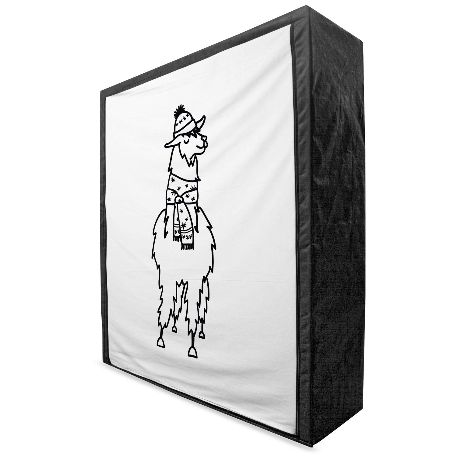 Ambesonne Portable Fabric Wardrobe with Llama Design - 59