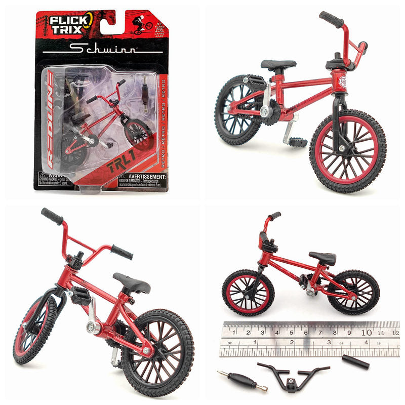 Premium FLICK TRIX Miniature BMX Finger Bike - Diecast Metal DeathTrap Bicycle Toy for Kids & Adults - Perfect for Office Desk, Stress Relief & Collectible Gift