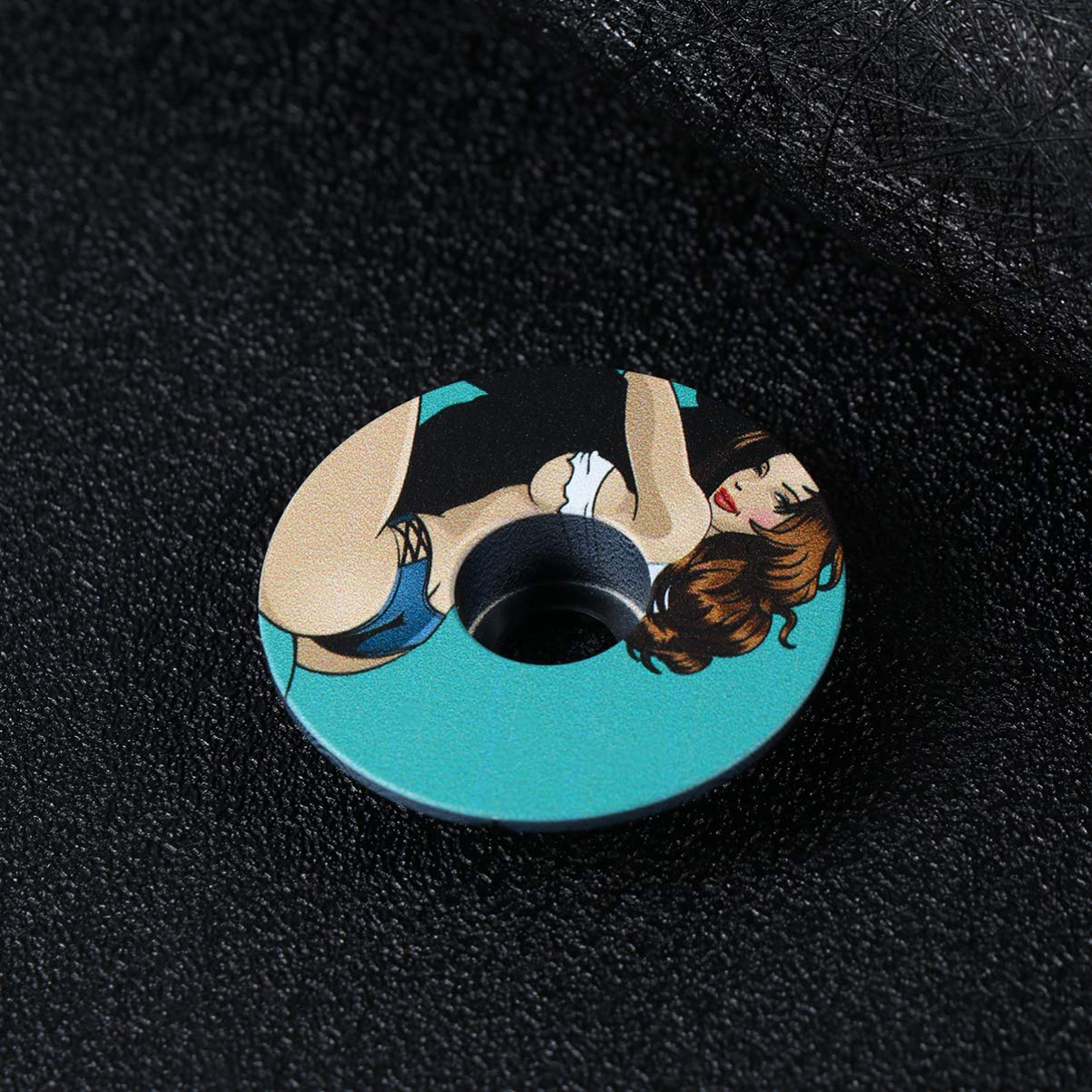 Garneck Aluminum Alloy Bicycle Headset Cap - Durable Bike Headset Top Cover for Mountain & Road Bikes (Pattern 1) | Lightweight Decorative Upgrade for Cycling Enthusiasts | Perfect for Bike Maintenance & Customization Projects