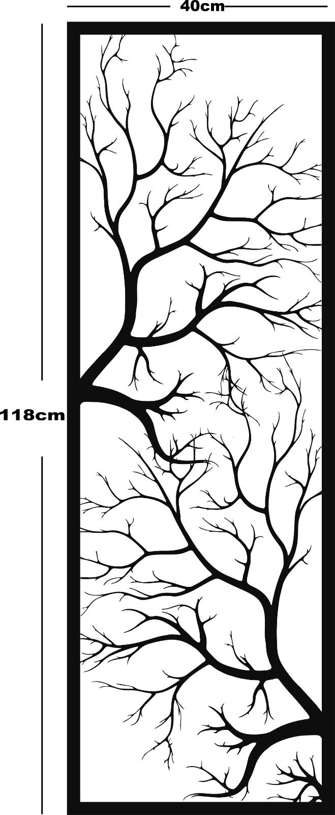 DEKADRON Metal Tree Wall Art - Modern Geometric Branch Wall Decor - Handcrafted Tree Sign for Home & Office - 16