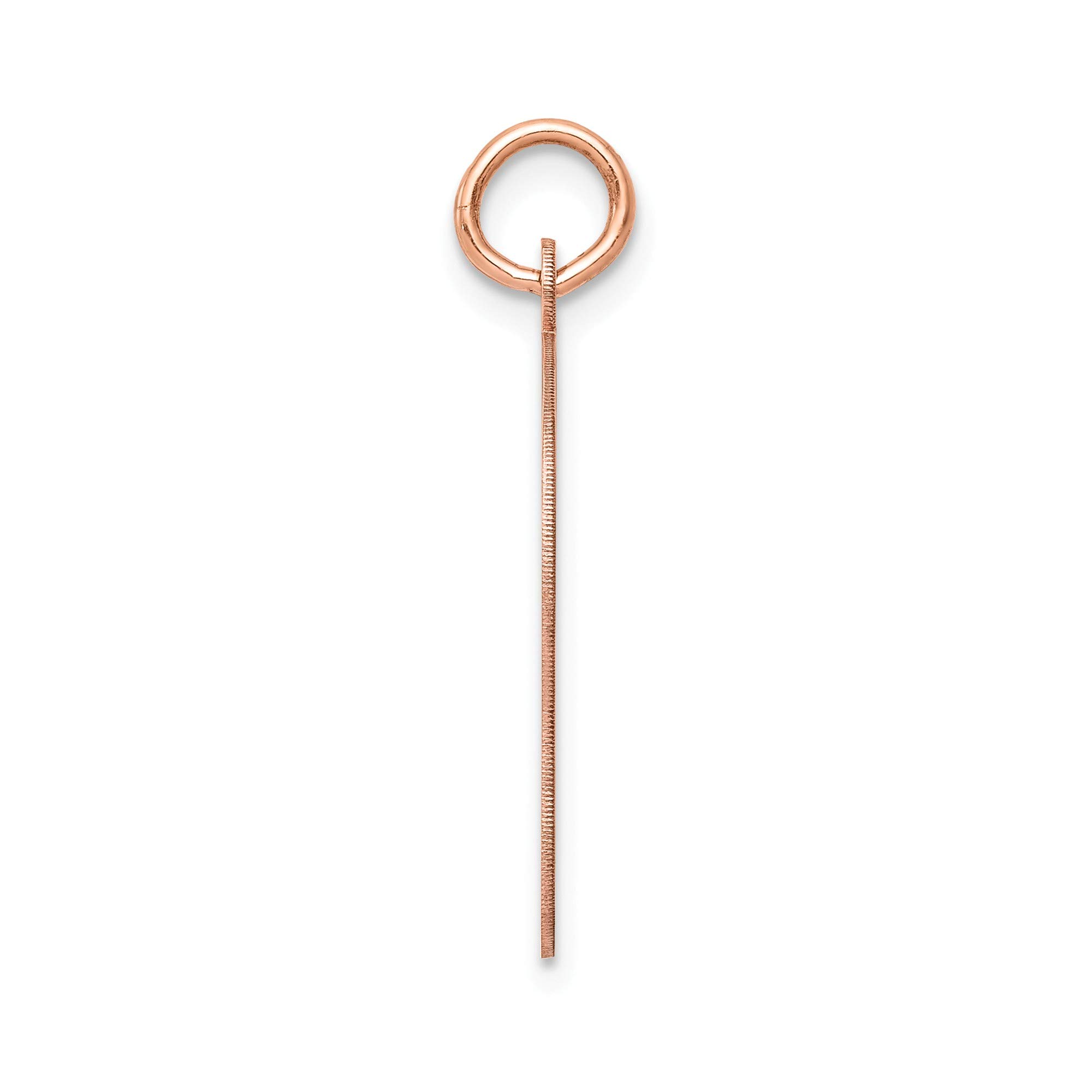 14K Rose Gold Engravable Girl Head Charm - Medium .018 Gauge Left-Facing Pendant for Necklace, Jewelry Making & Gift Giving (Perfect for Birthdays, Anniversaries & Personalized Keepsakes)