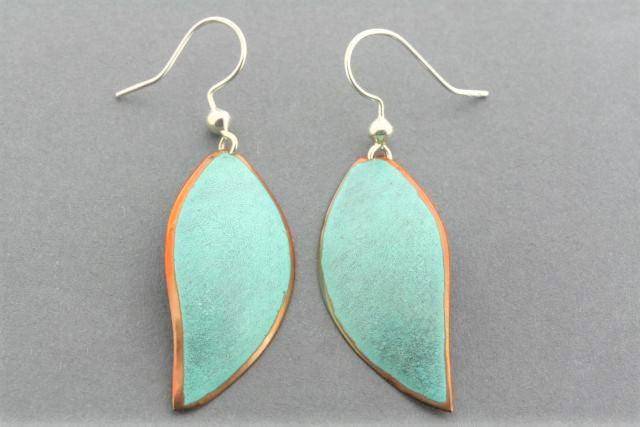 Handmade Copper Patina Leaf Earrings for Women - Boho Nature-Inspired Jewelry - Perfect for Festivals, Weddings & Everyday Wear