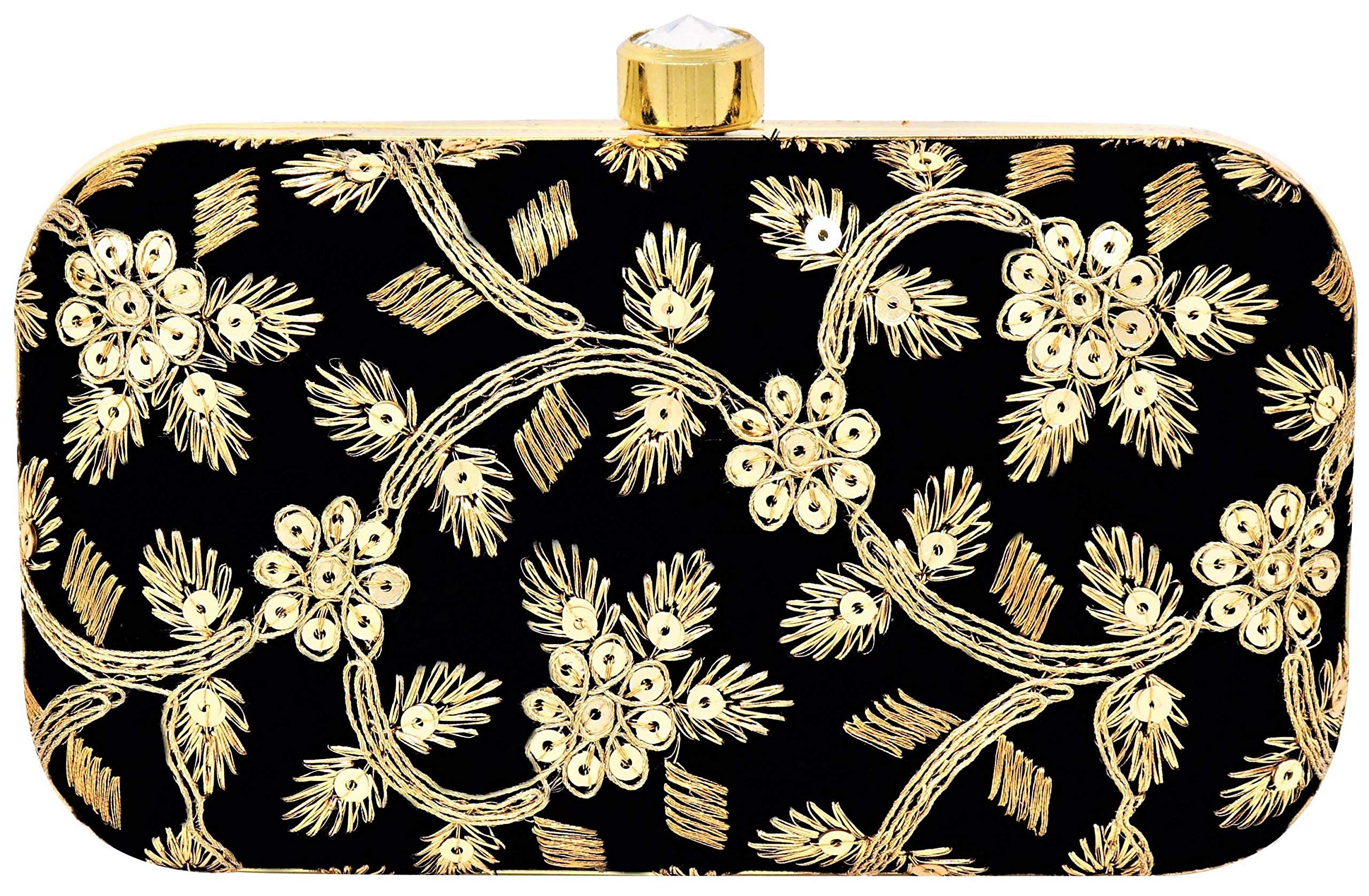 AILTINO Women's Elegant Box Clutch Purse with Detachable Sling Chain - Perfect for Evening Parties, Weddings & Special Occasions