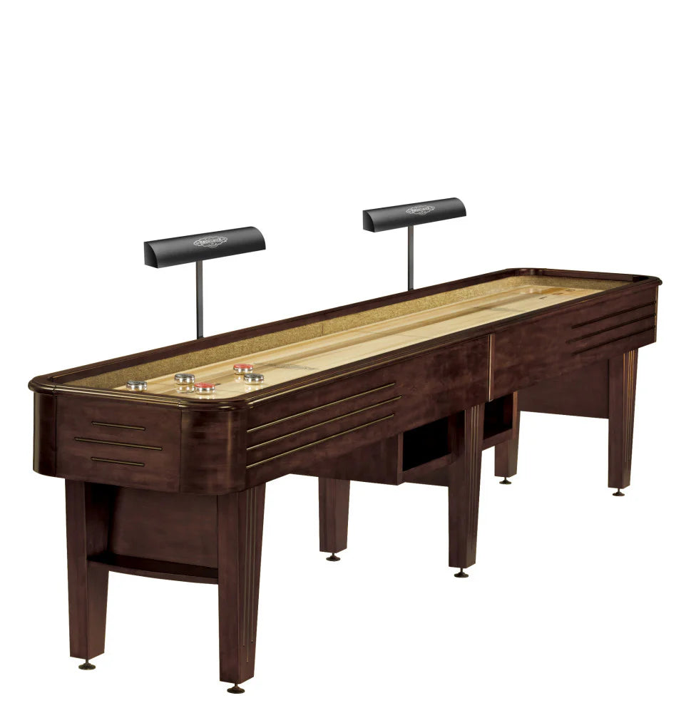 Brunswick Andover II 12-Foot Shuffleboard Table in Espresso Finish - Perfect for Game Rooms, Bars & Family Entertainment