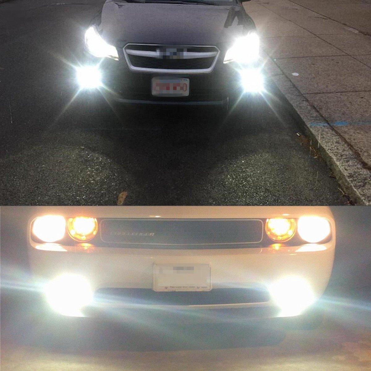High Power 80W H7 LED Bulbs - Cree DRL Daytime Running Lights & Fog Lights - 6000K Cool White - Perfect for Cars, Trucks, SUVs & Motorcycles