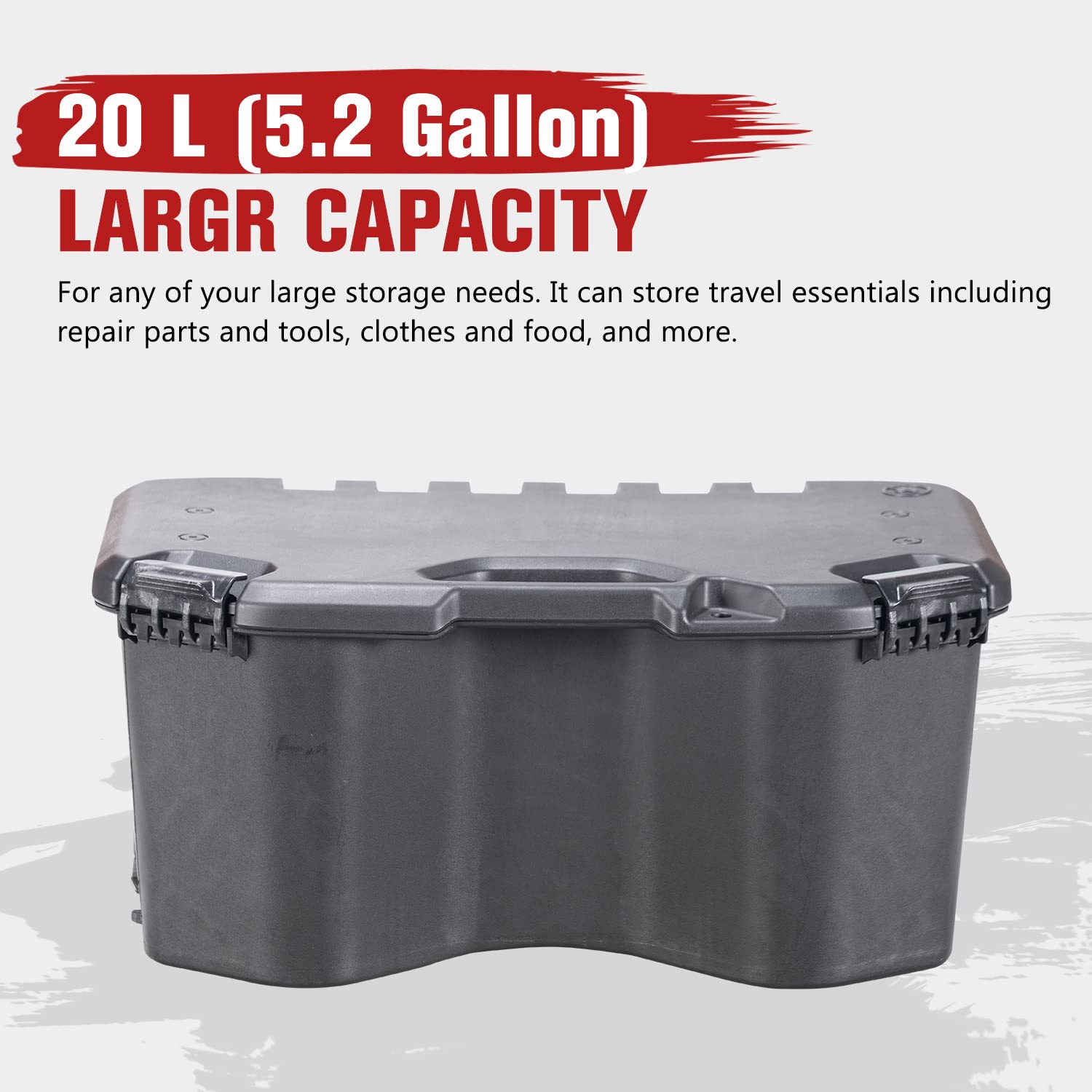 HAKA TOUGH UTV 20L/5.2 Gallon Waterproof Rear Cargo Box for Can Am Maverick X3 MAX, Maverick Trail, Defender & Commander | Durable Storage Bed Accessory | OEM #715007112 Replacement | Perfect for Off-Road Adventures, Hunting & Camping Gear Storage