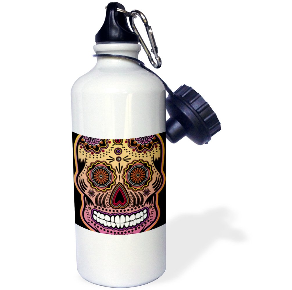 3D Rose Zebra Love Sports Water Bottle - 21Oz Insulated Stainless Steel Bottle with Leak-Proof Lid - Multicolored Design for Gym, Hiking & Outdoor Activities