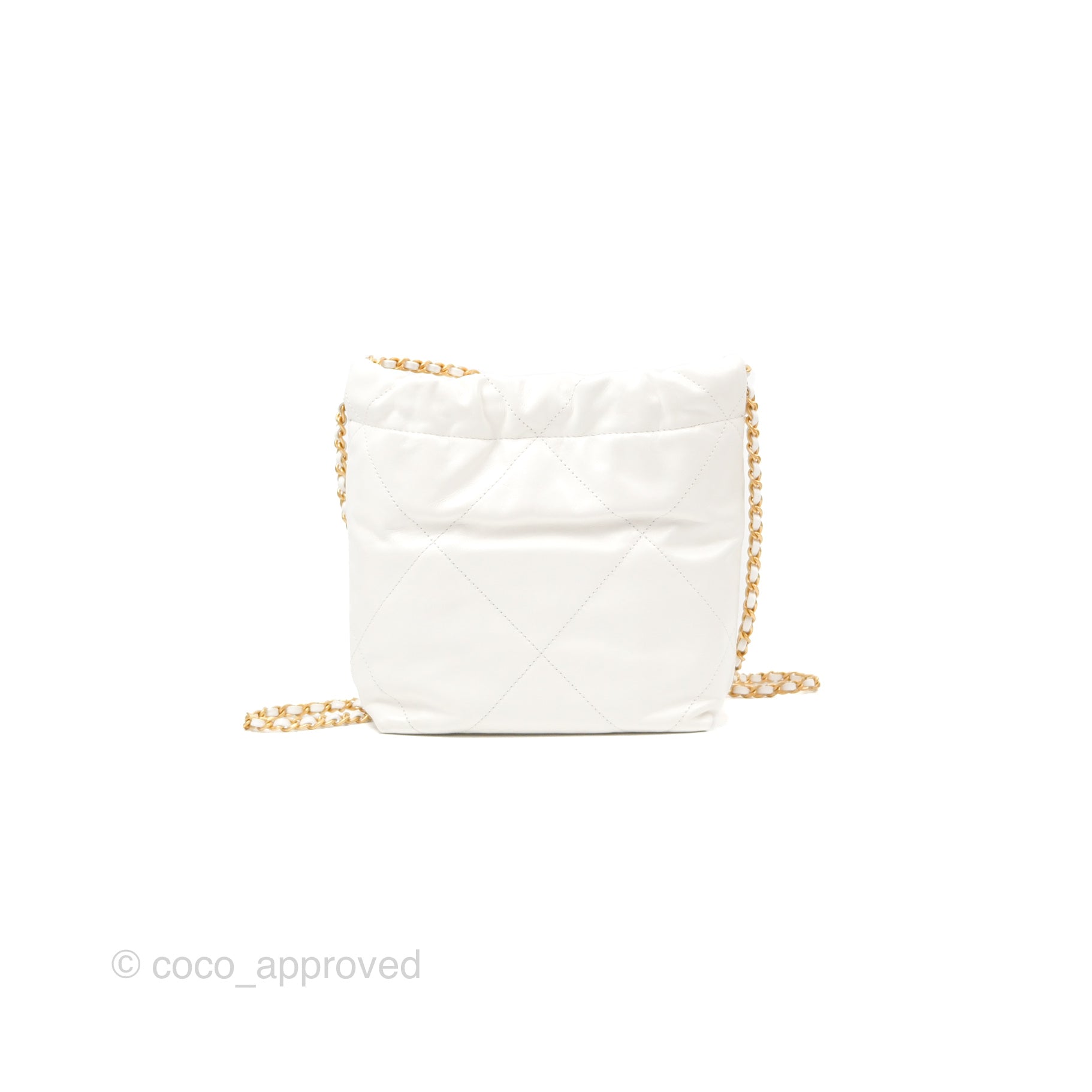 Chanel 22 Mini Bag in White Crumpled Calfskin Leather - Luxury Crossbody Purse for Women, Perfect for Date Night & Evening Events