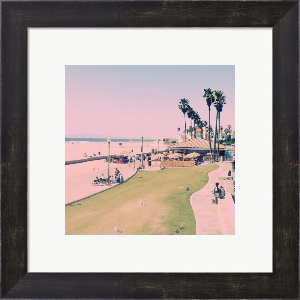 Summer Days by Lauren Schoepfer - 14x14 Inch Framed Art Print with Espresso Brown Frame - Perfect for Living Room, Bedroom & Office Decor