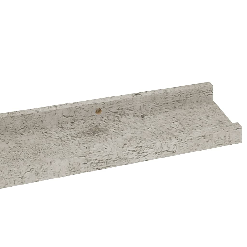 4-Pack Floating Wall Shelves Set - Concrete Gray 31.5