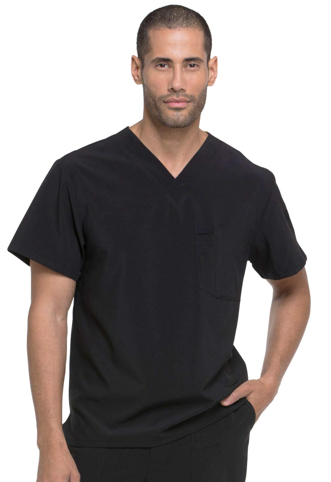 Dickies EDS Essentials Men's Scrubs Top - Tuckable V-Neck Work Shirt DK635 | Comfortable Medical Uniform for Nurses & Healthcare Professionals