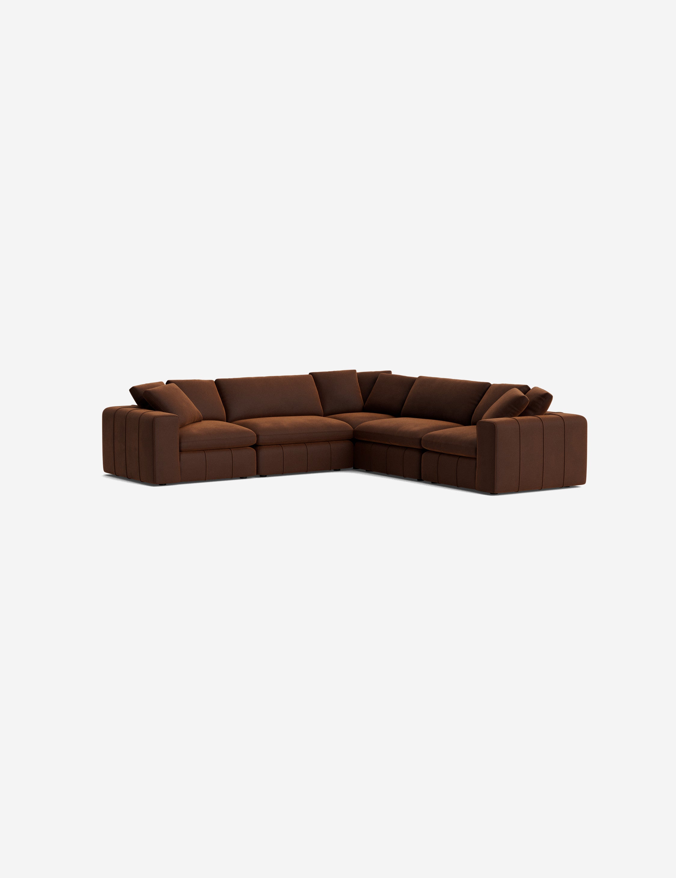 Capella Modular Corner Sectional Sofa - Modern L-Shaped Couch with Reversible Chaise, Soft Fabric Upholstery for Living Room, Family Room & Home Theater Comfort