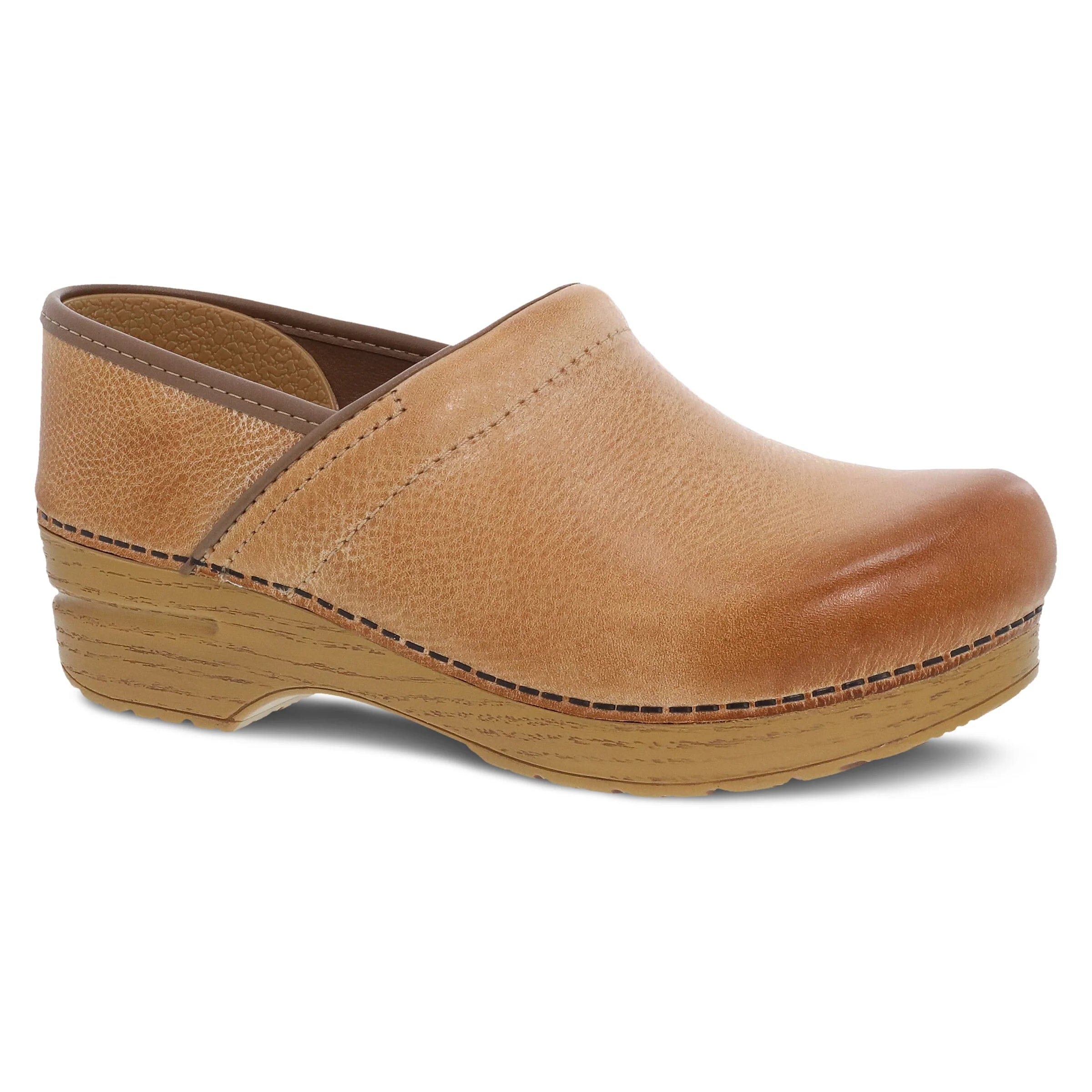 DANSKO Professional Honey Burnished Leather Clogs for Women - Comfortable Slip-Resistant Work Shoes for Nurses, Chefs & Healthcare Workers - Perfect for Long Shifts & Standing All Day