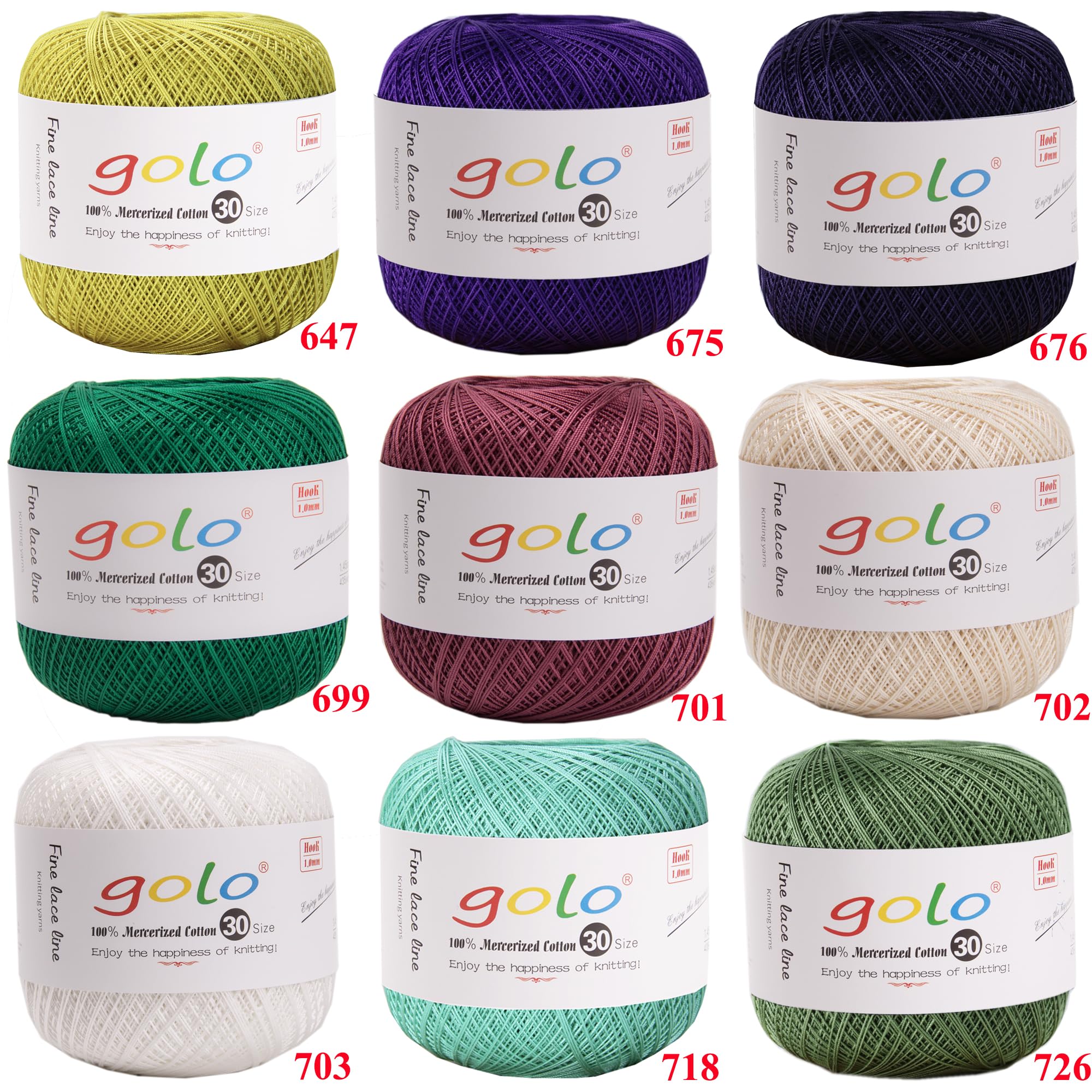 Premium Golo Crochet Thread Size 30 - Soft Hand Knitting Yarn in Yellow 745 for DIY Crafts, Doilies, Lacework & Home Decor Projects