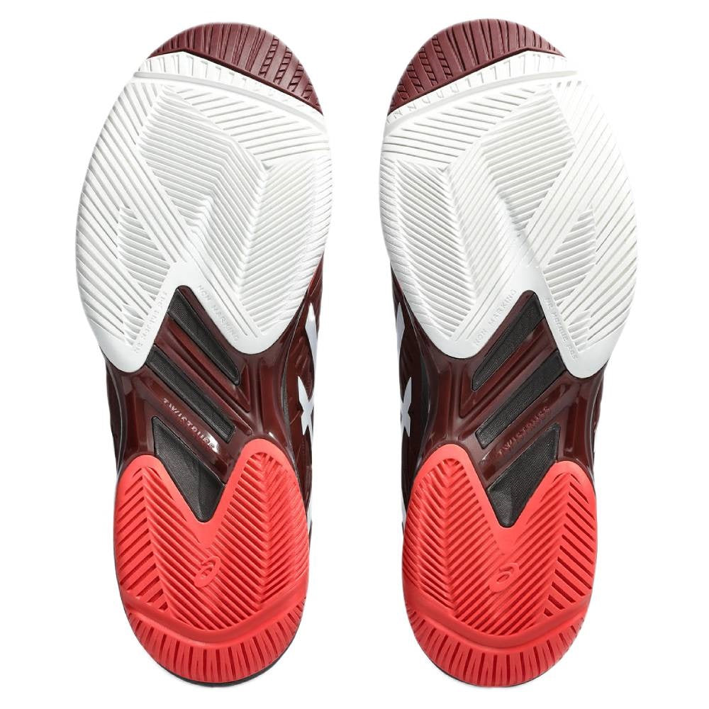 ASICS Solution Speed FF 2 Men's Tennis Shoes - Lightweight Performance Court Shoes for Quick Movements (Red/White) | Ideal for Competitive Matches & Training Sessions