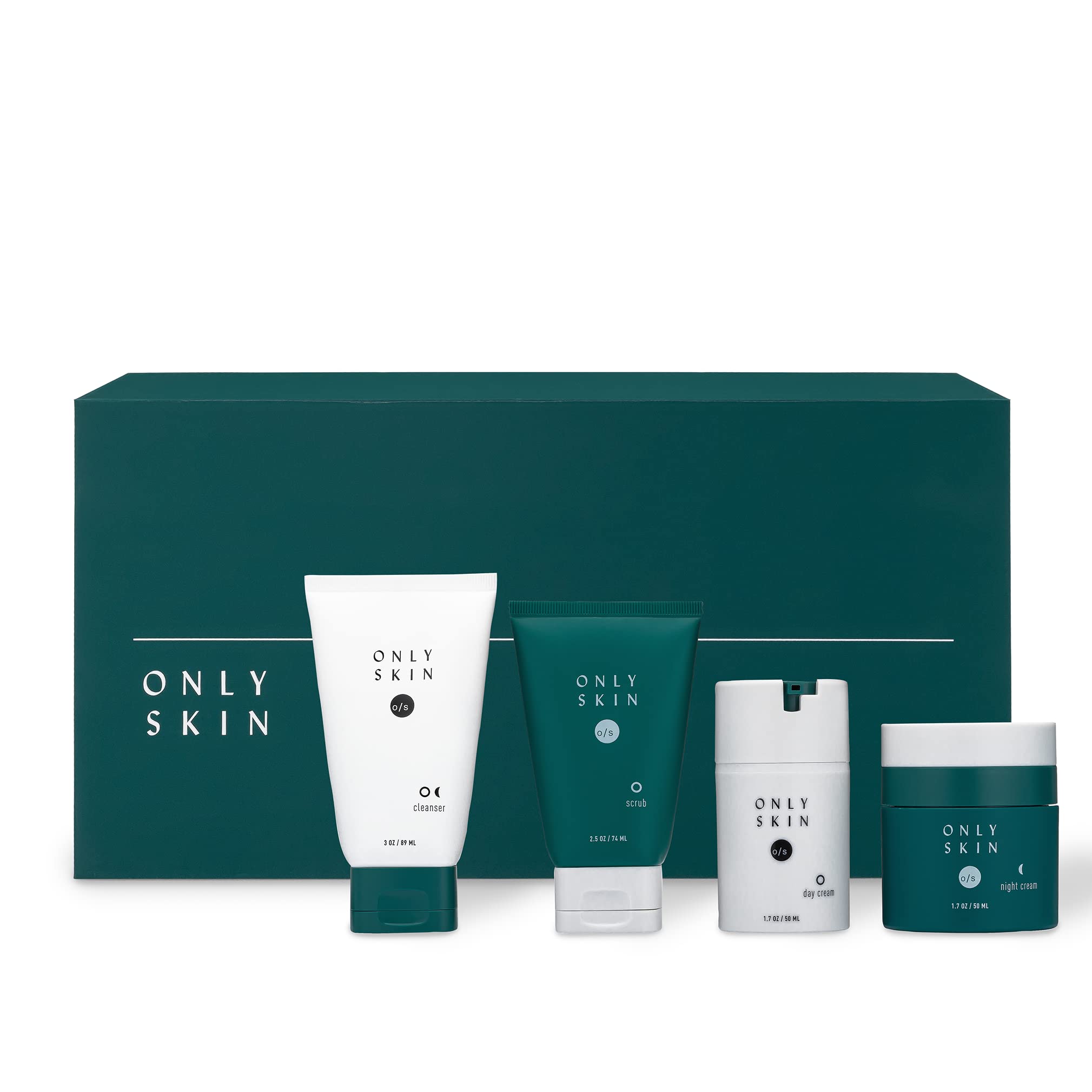4-Piece Standard Skin Care Kit - Face Cleanser, Exfoliating Scrub, Day Cream & Night Moisturizer Gift Set | Perfect for Back to School, Travel & Daily Skincare Routine