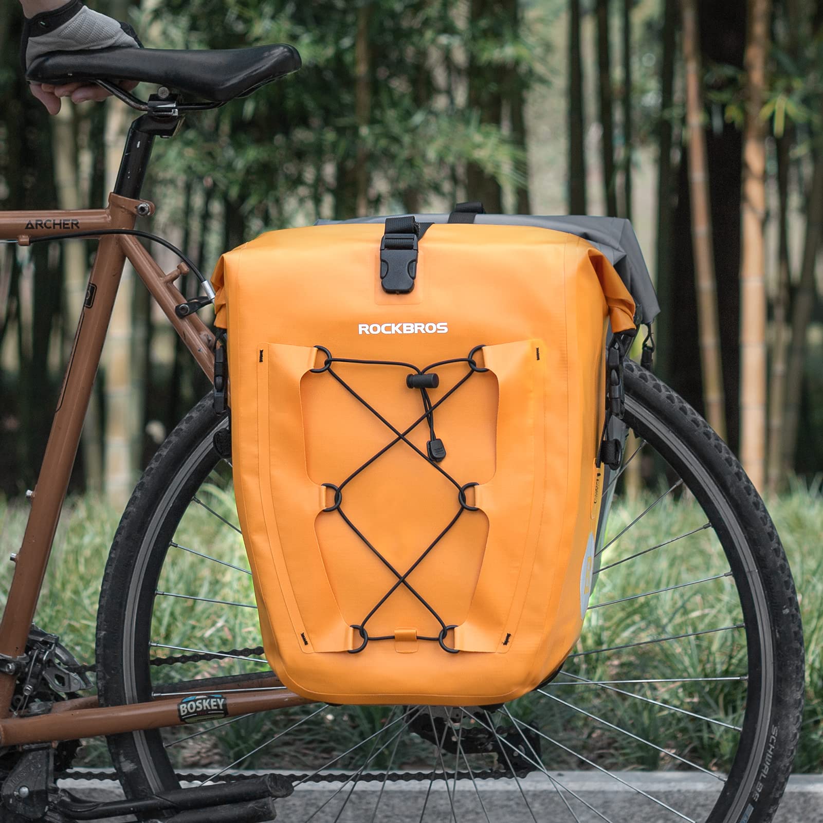 ROCKBROS Waterproof Bike Panniers - 30L Large Capacity Rear Rack Bag for Cycling, Travel & Commuting | Durable Bicycle Luggage for Road Trips, Urban Rides & Outdoor Adventures