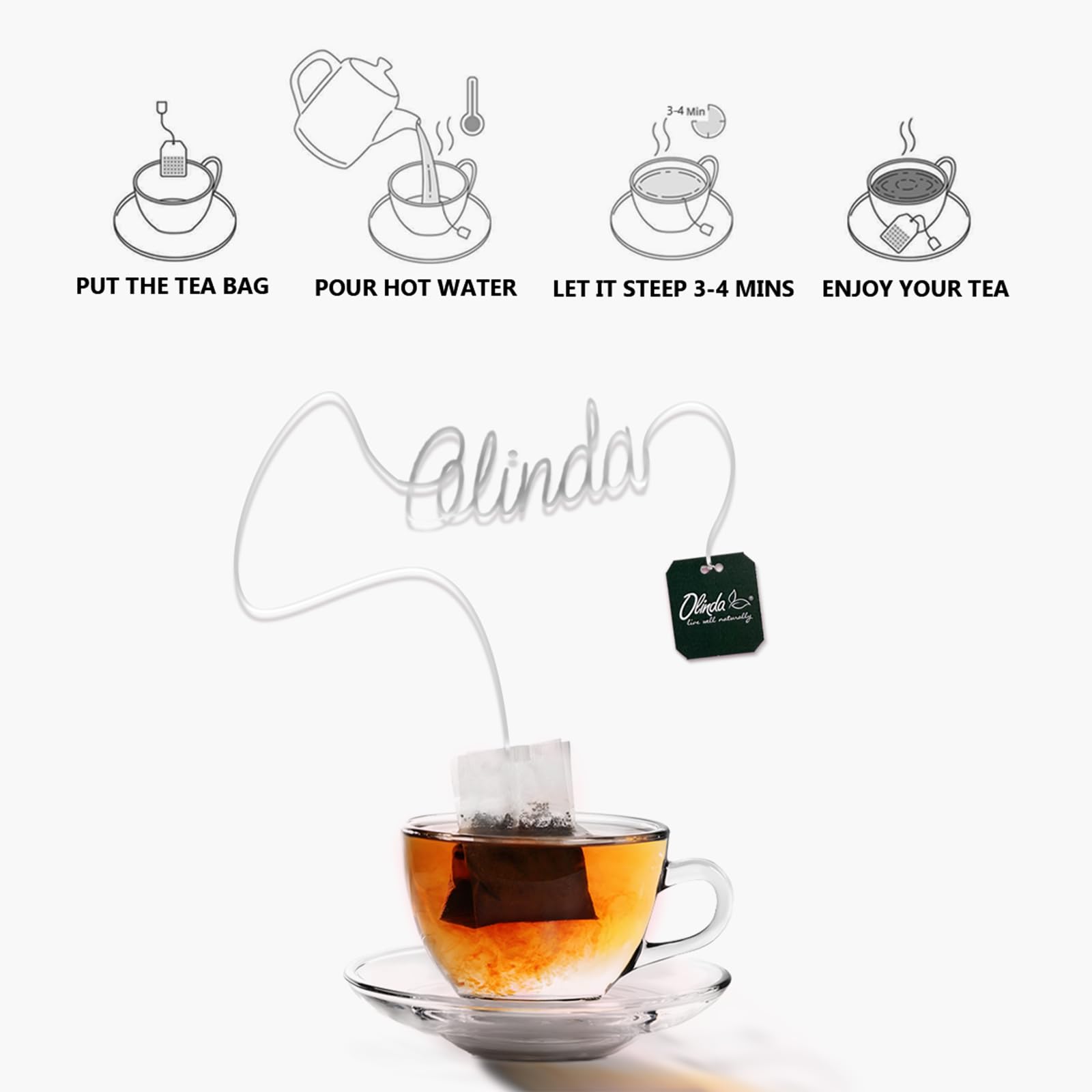 Organic Hibiscus & Apple Herbal Tea Bags - Caffeine Free, Natural Fruit Blend for Hot or Iced Tea - 28 Count Pack - Perfect for Relaxation, Detox & Fall Beverages