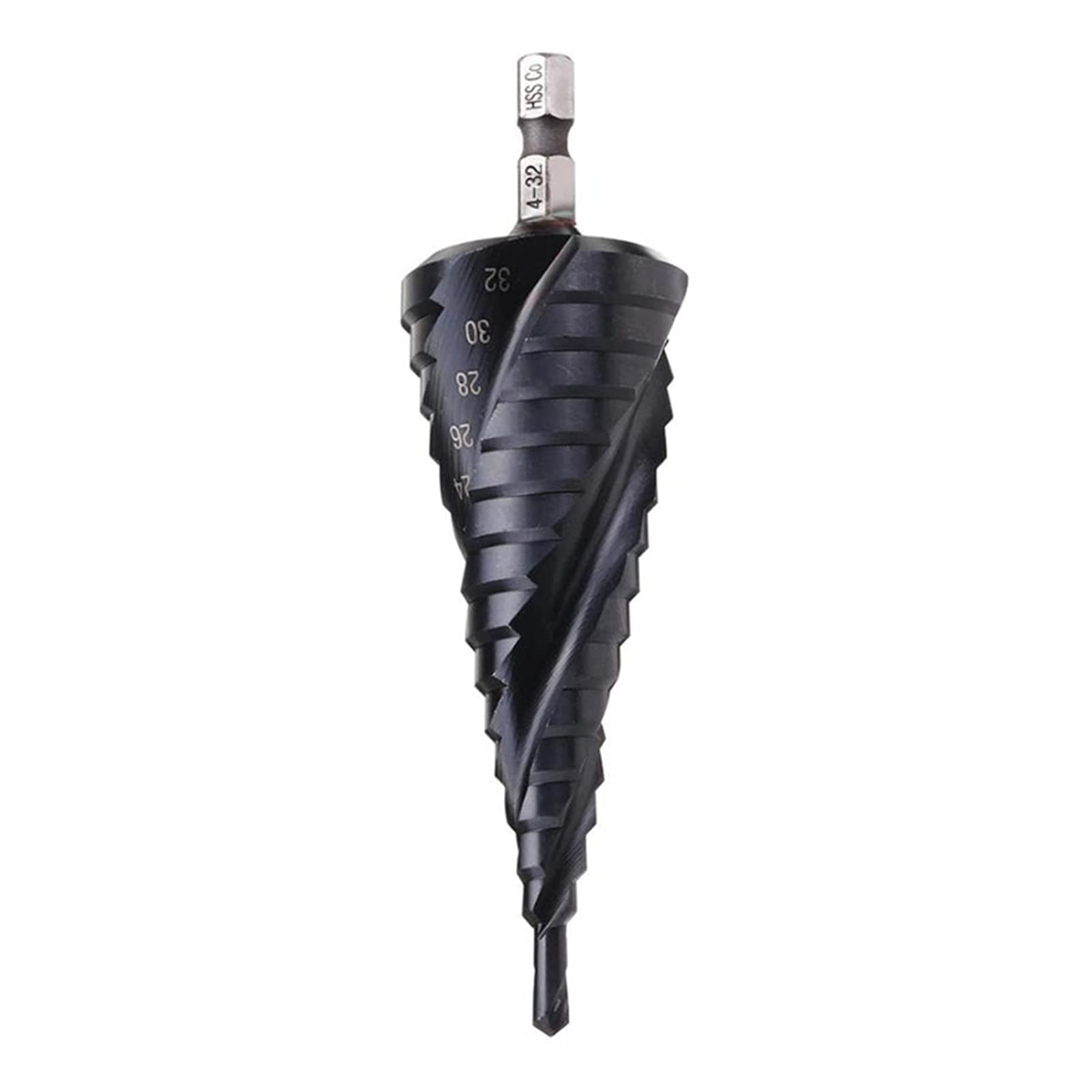 Upgraded 3-Edge Titanium Aluminum Nitride (TiAlN) Coated Step Drill Bit Set - HRC89 Hardness M35 Cobalt Steel with 1/4