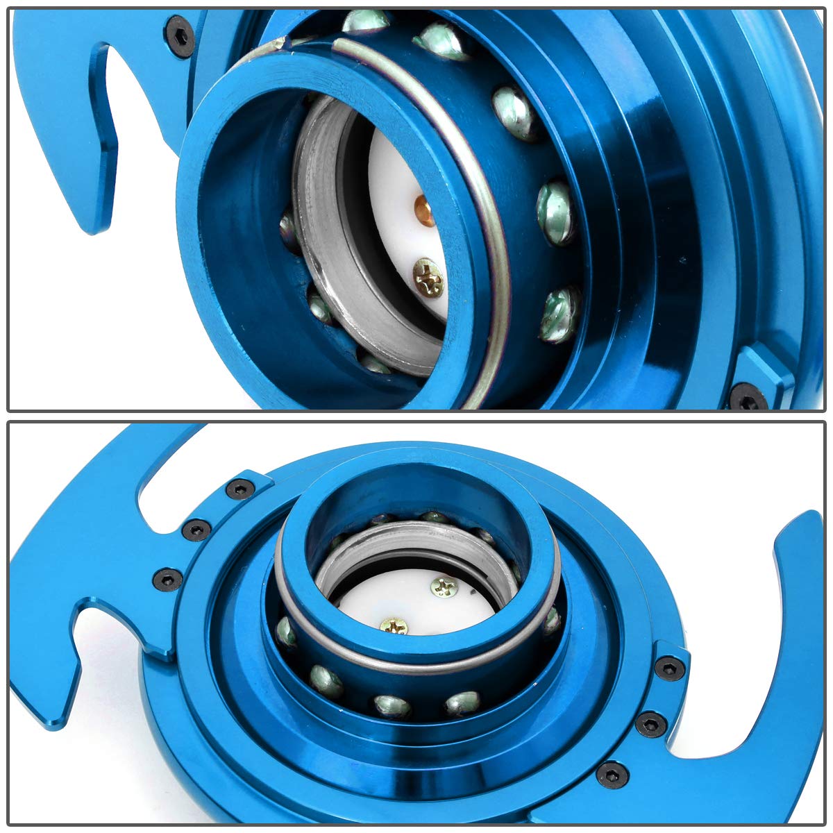 NRG Innovations SRK-700BL Gen 4.0 Quick Release Steering Wheel Adapter - Aluminum Racing Wheel Hub with Paddle Shifters & Free LED Keychain Flashlight - Perfect for Drift, Track, and Sim Racing Enthusiasts