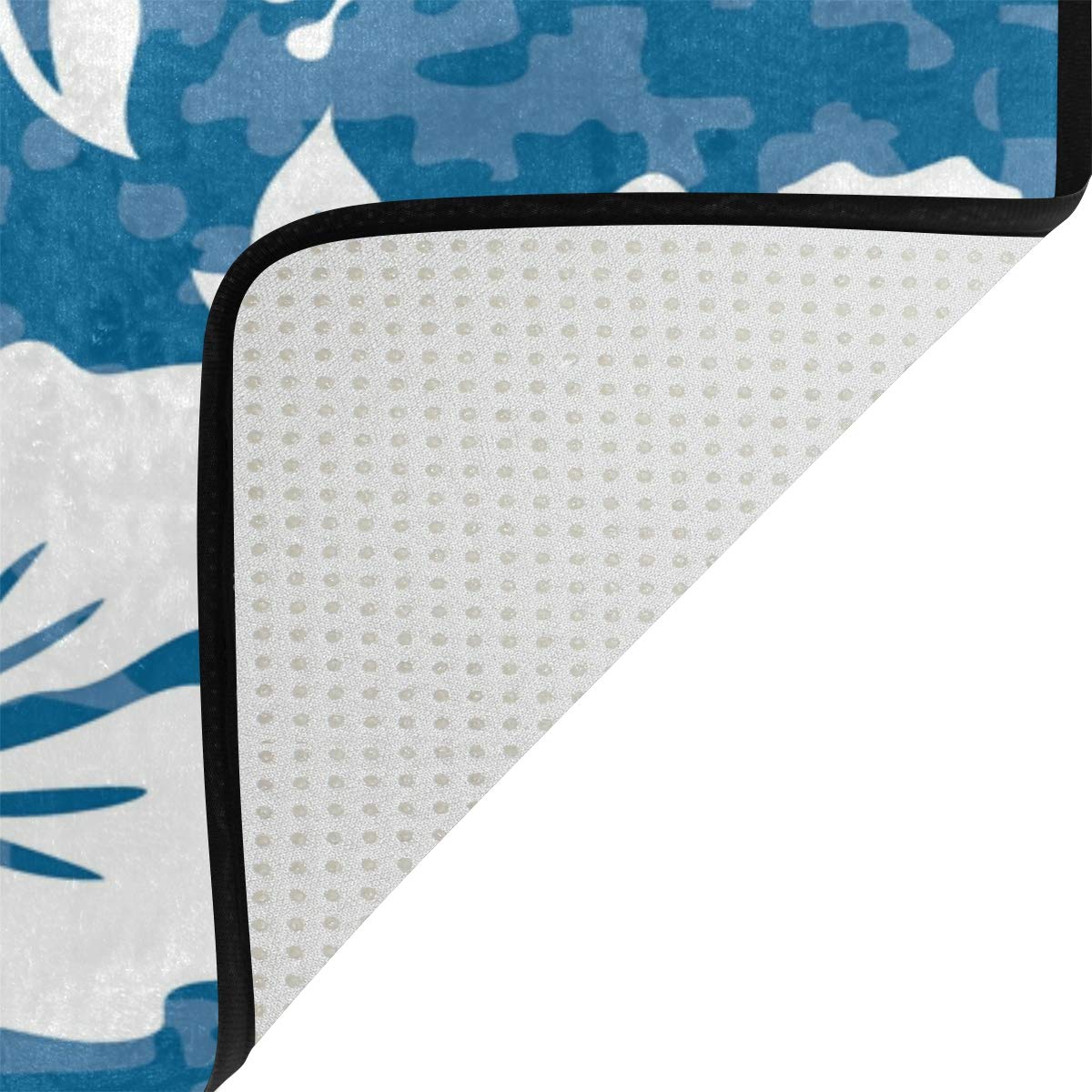 Non-Slip Washable Doormat with Hawaiian Leaves Design - Indoor/Outdoor Entryway Rug for Front Door, Back Door & Mud Room - Perfect for Home, Office & High Traffic Areas