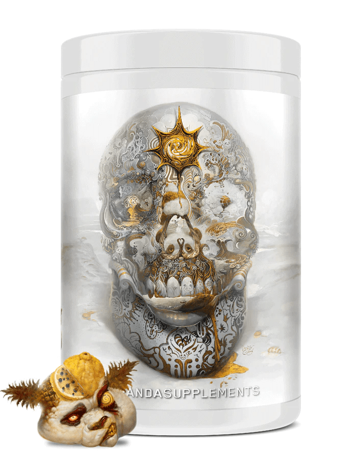 Panda Supplements Skull Nootropic Pre Workout Powder - Brain & Energy Booster for Focus, Gym & Study | Best for Athletes, Students & Gamers