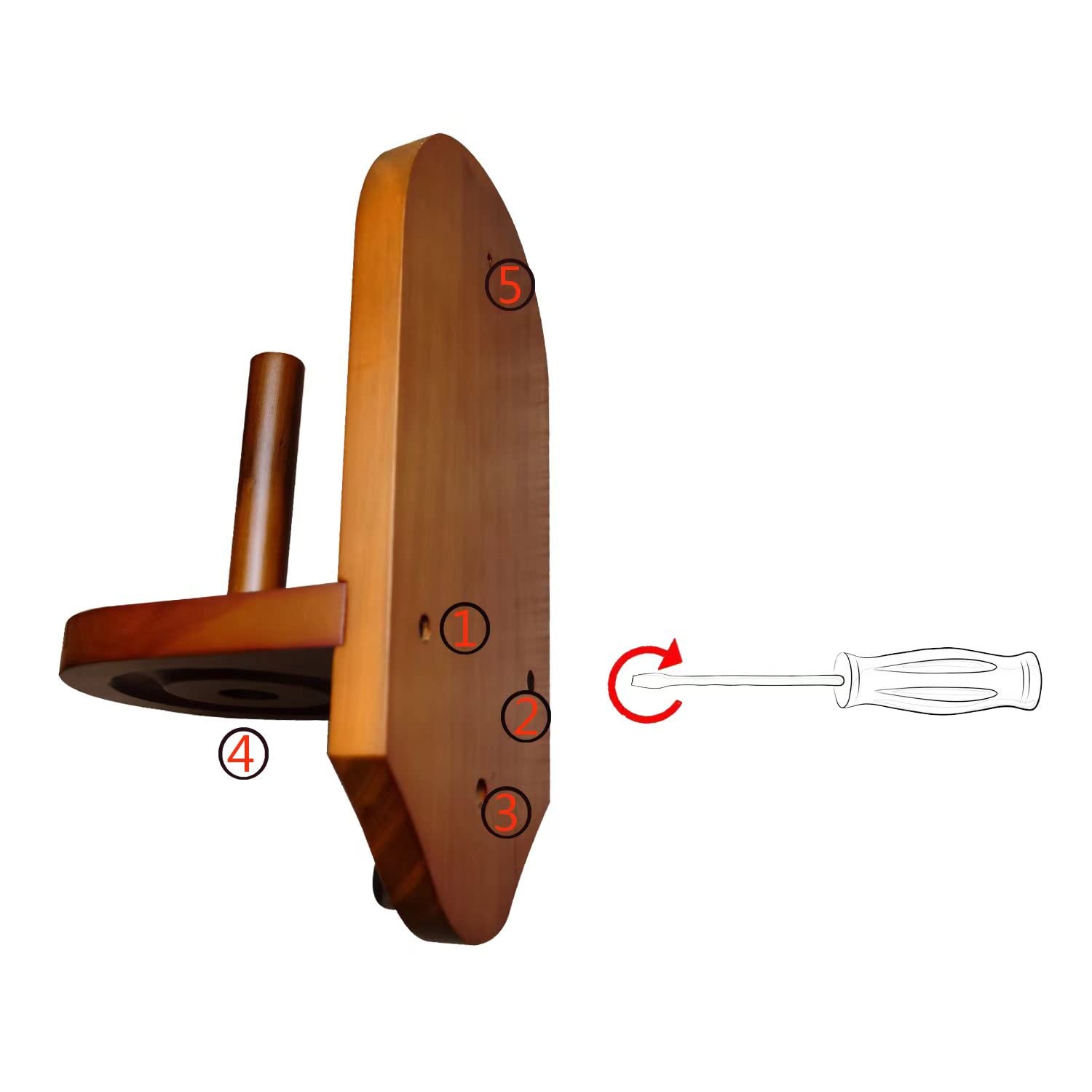 Premium Walnut Wood Wall-Mounted Billiard Chalk Holder - Mahogany Finish Pool Table Accessory for Home Game Rooms & Bars