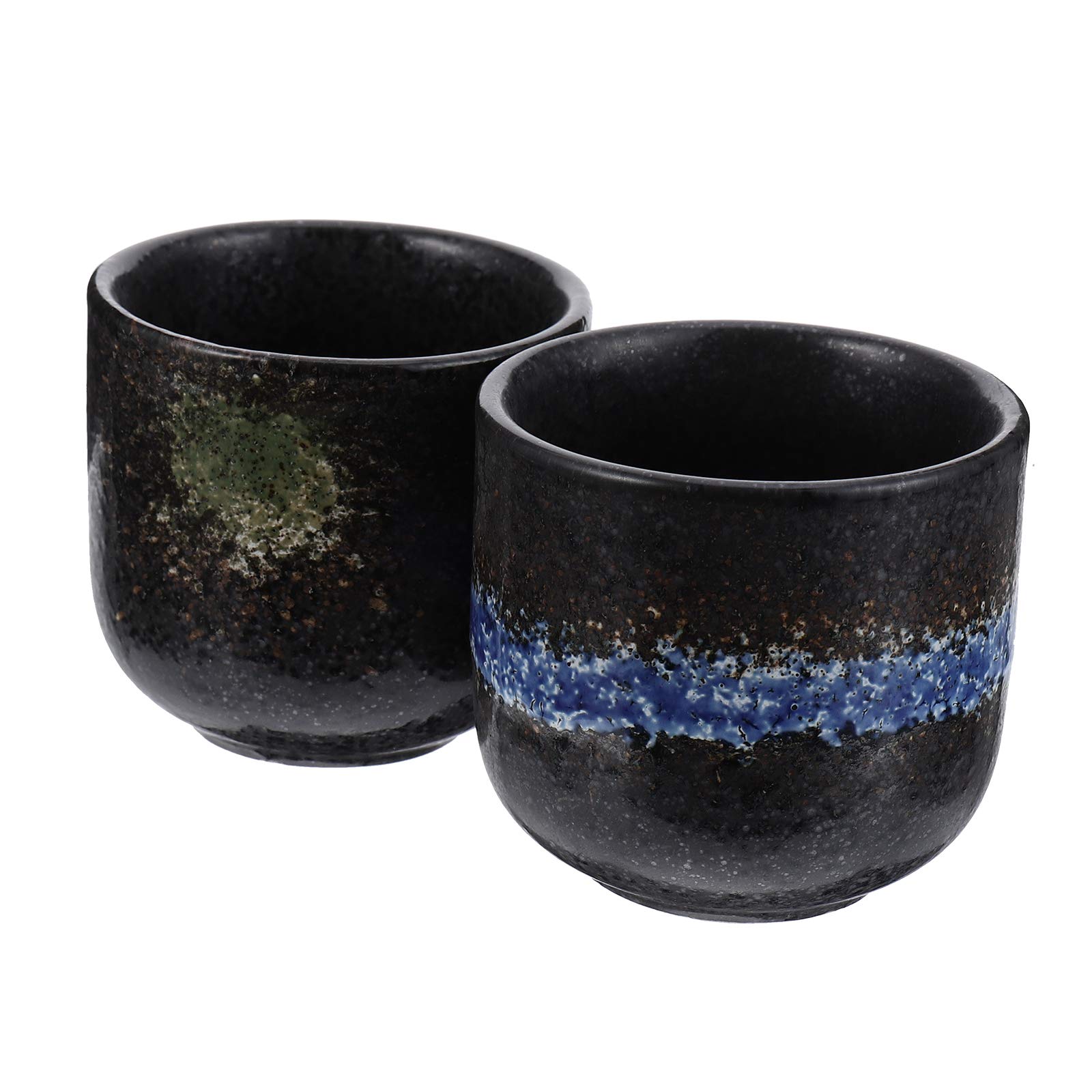 DOITOOL 2-Pack 200ML Ceramic Drinking Cups - Durable Restaurant-Grade Coffee & Tea Mugs for Home, Office, or Cafe Use