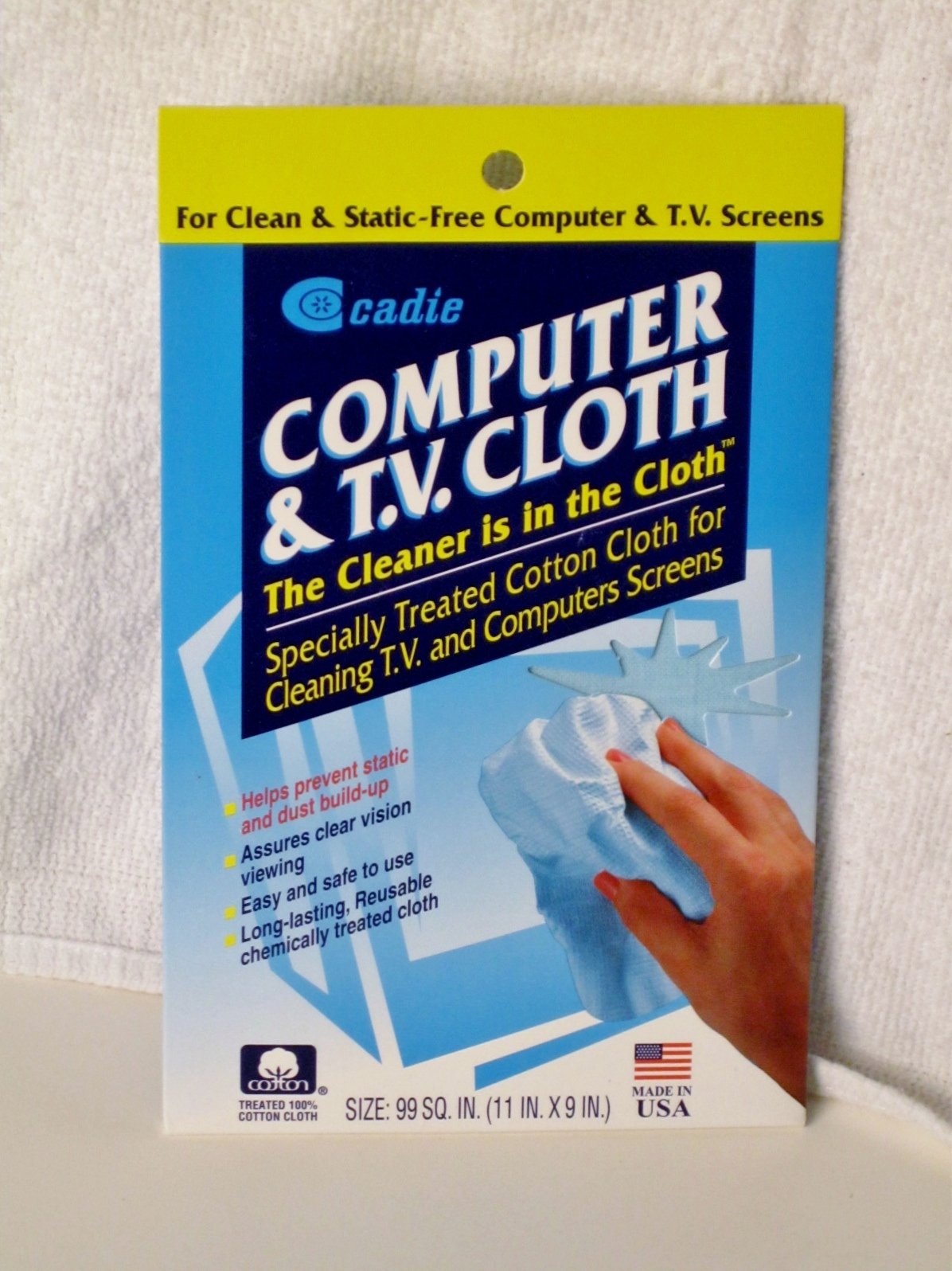 Premium Microfiber Cleaning Cloth for TV Screens & Computer Monitors - Specially Treated Anti-Static Dust-Free Fabric - 1 Pack - Perfect for Electronics, Glasses, and Camera Lenses Cleaning