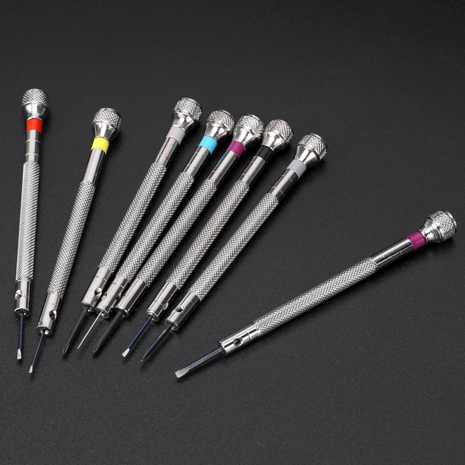 8-Piece Professional Watch Screwdriver Set - Micro Precision 0.6-1.6mm Repair Kit with 2 Tweezers for Watch, Eyeglasses, Jewelry & Electronics - Perfect for Watchmakers, Jewelers & DIY Enthusiasts