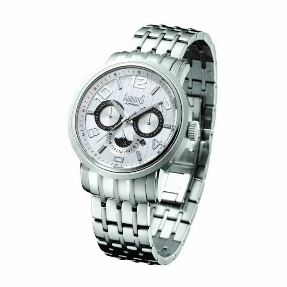 Arbutus Classic Men's Stainless Steel Strap Watch AR515SWS - Waterproof Chronograph for Business, Casual & Formal Wear
