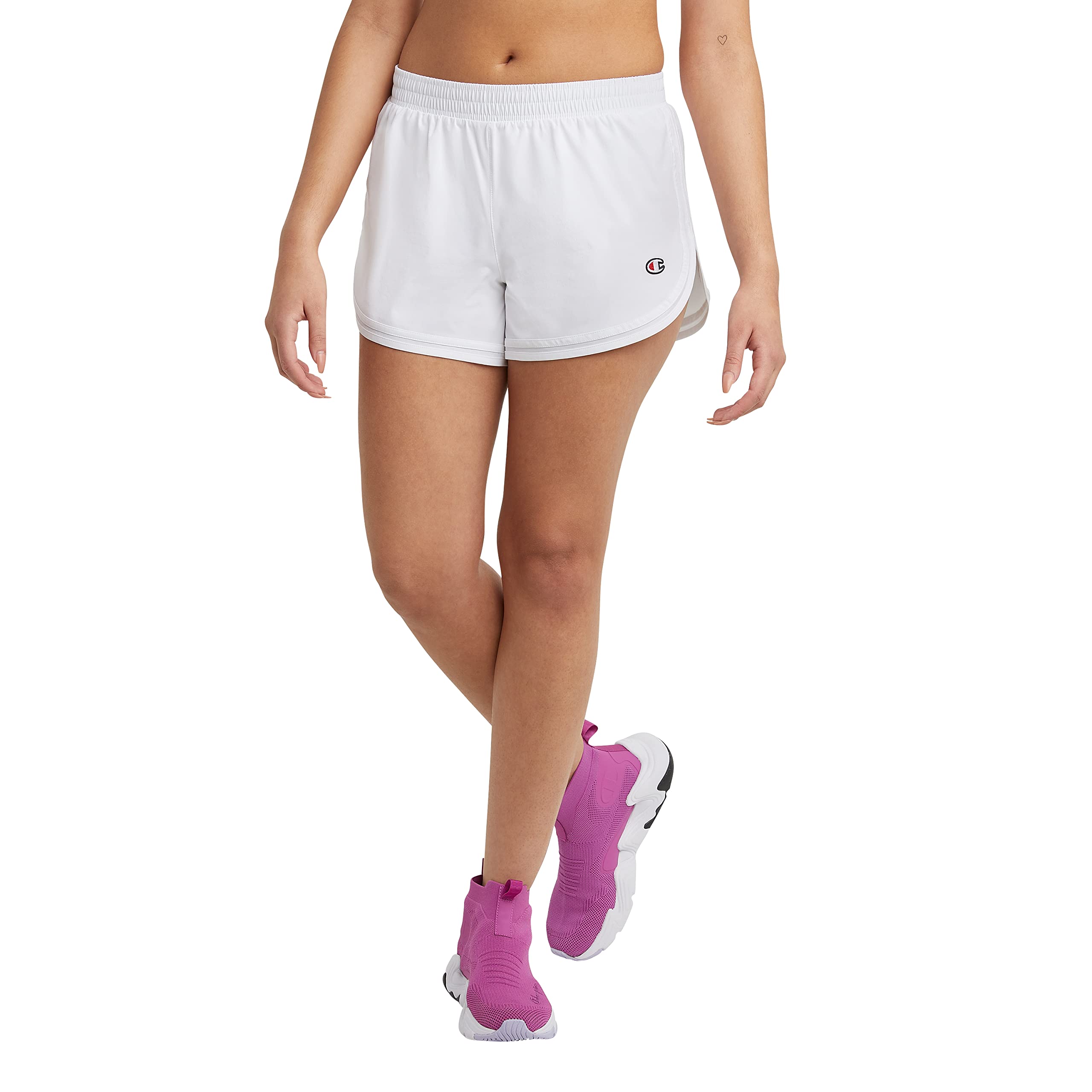 Champion Women's Varsity Shorts - Moisture Wicking Lightweight Gym Shorts for Workout & Running - Plus Size Available - Perfect for Yoga, Training & Casual Wear