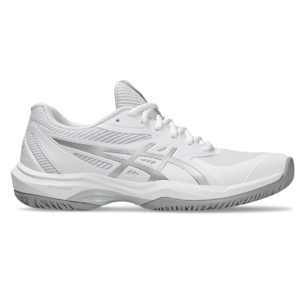 ASICS Game FF Women's Tennis Shoes - White/Pure Silver - Lightweight & Supportive Court Shoes for Competitive Play | Perfect for Tennis Matches, Training & Gym Workouts