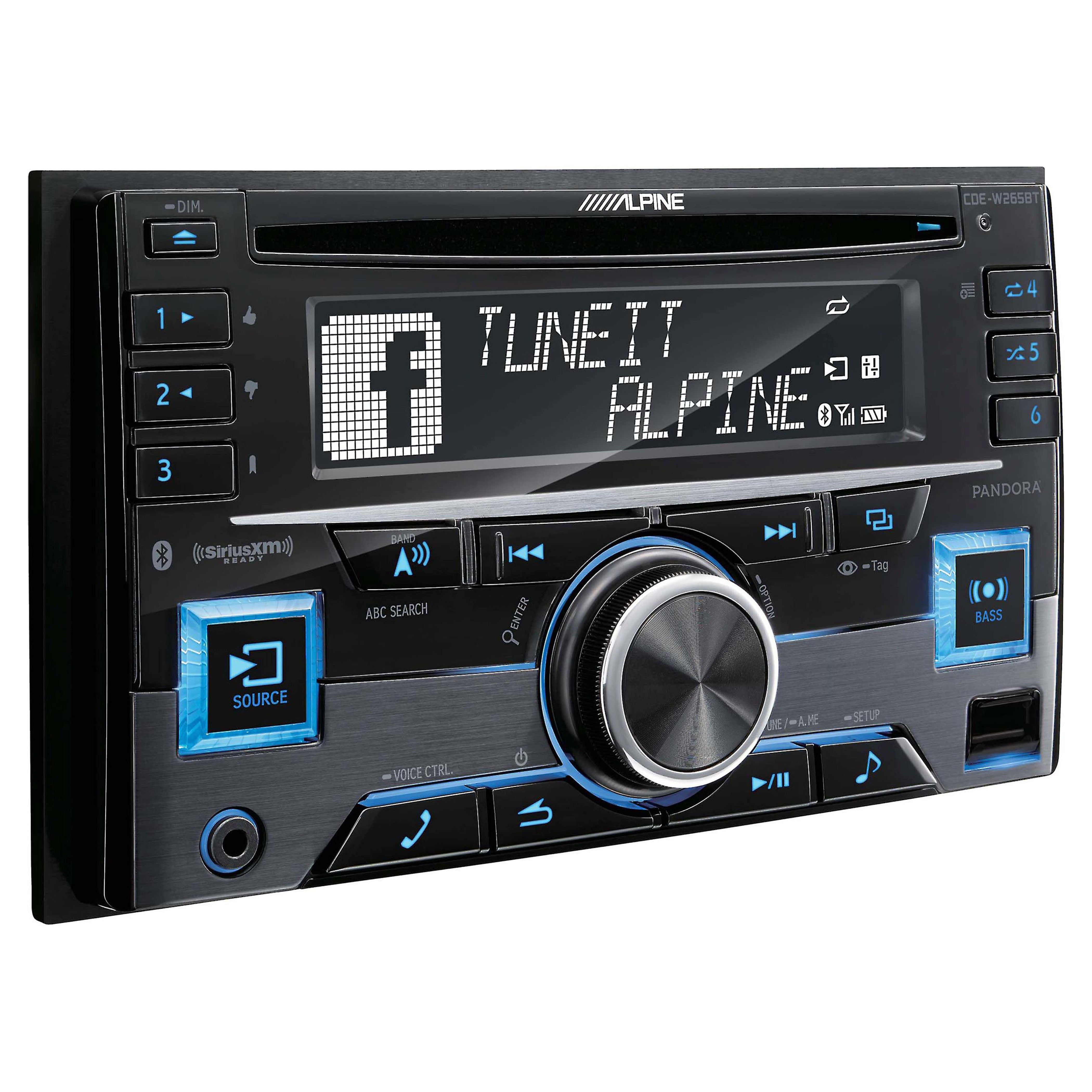 Alpine CDE W265BT Double DIN Bluetooth Car Stereo with USB & Aux Input - In-Dash Receiver for Hands-Free Calling & Music Streaming in Cars, Trucks & SUVs
