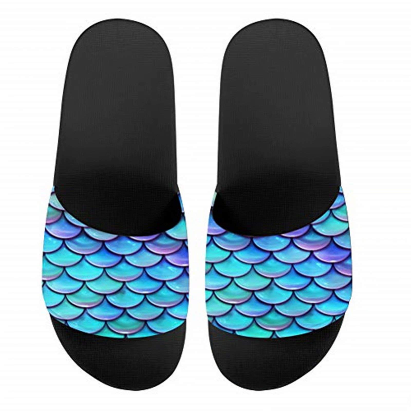 FOR U DESIGNS Women's Comfortable Sandals & Slippers - Breathable Summer Slides for Indoor/Outdoor Use, Beach, Hotel, Poolside - Non-Slip House Shoes with Arch Support