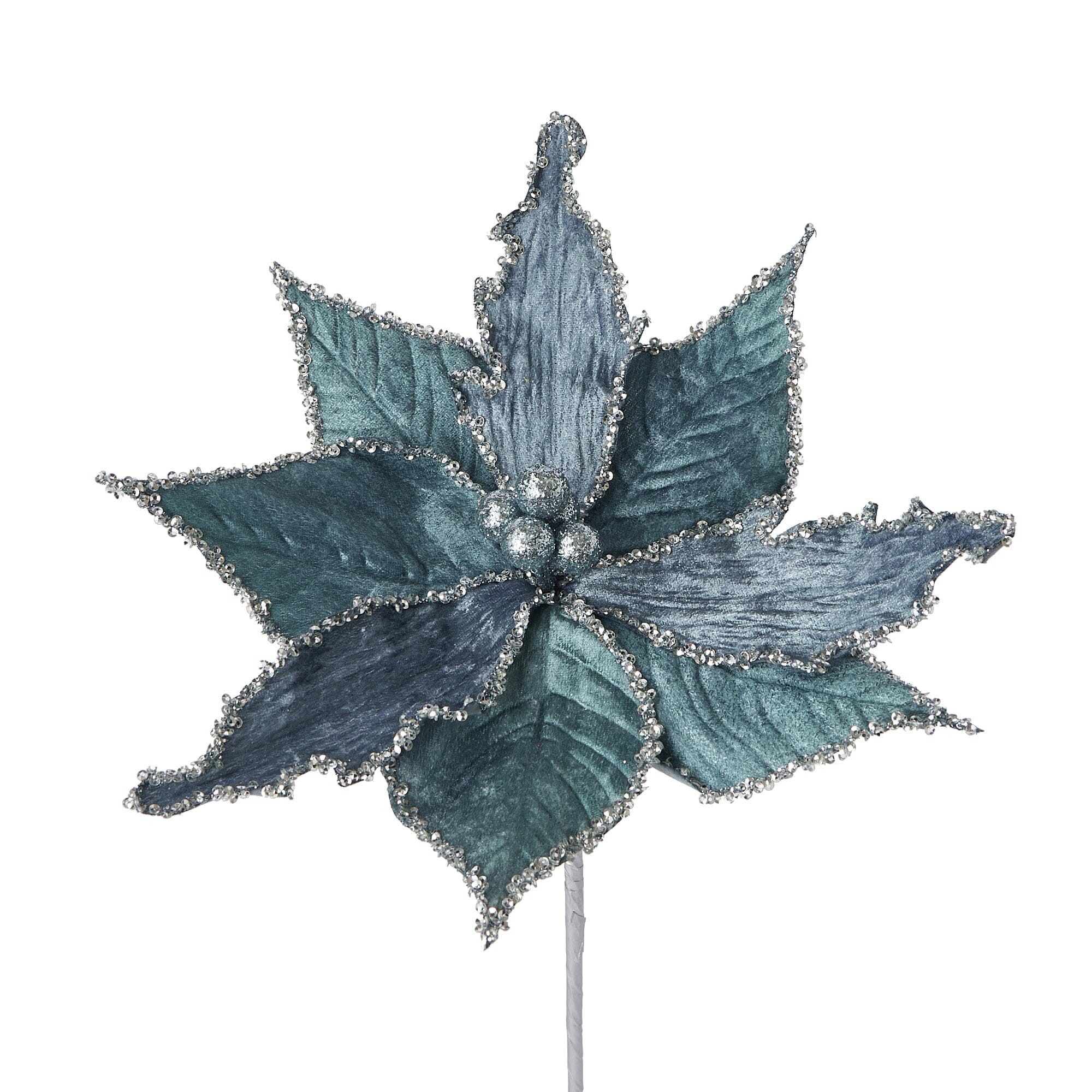 Velvet Flower Navy Artificial Plants - Realistic Home Decor for Living Room, Bedroom, Office & Wedding Centerpieces