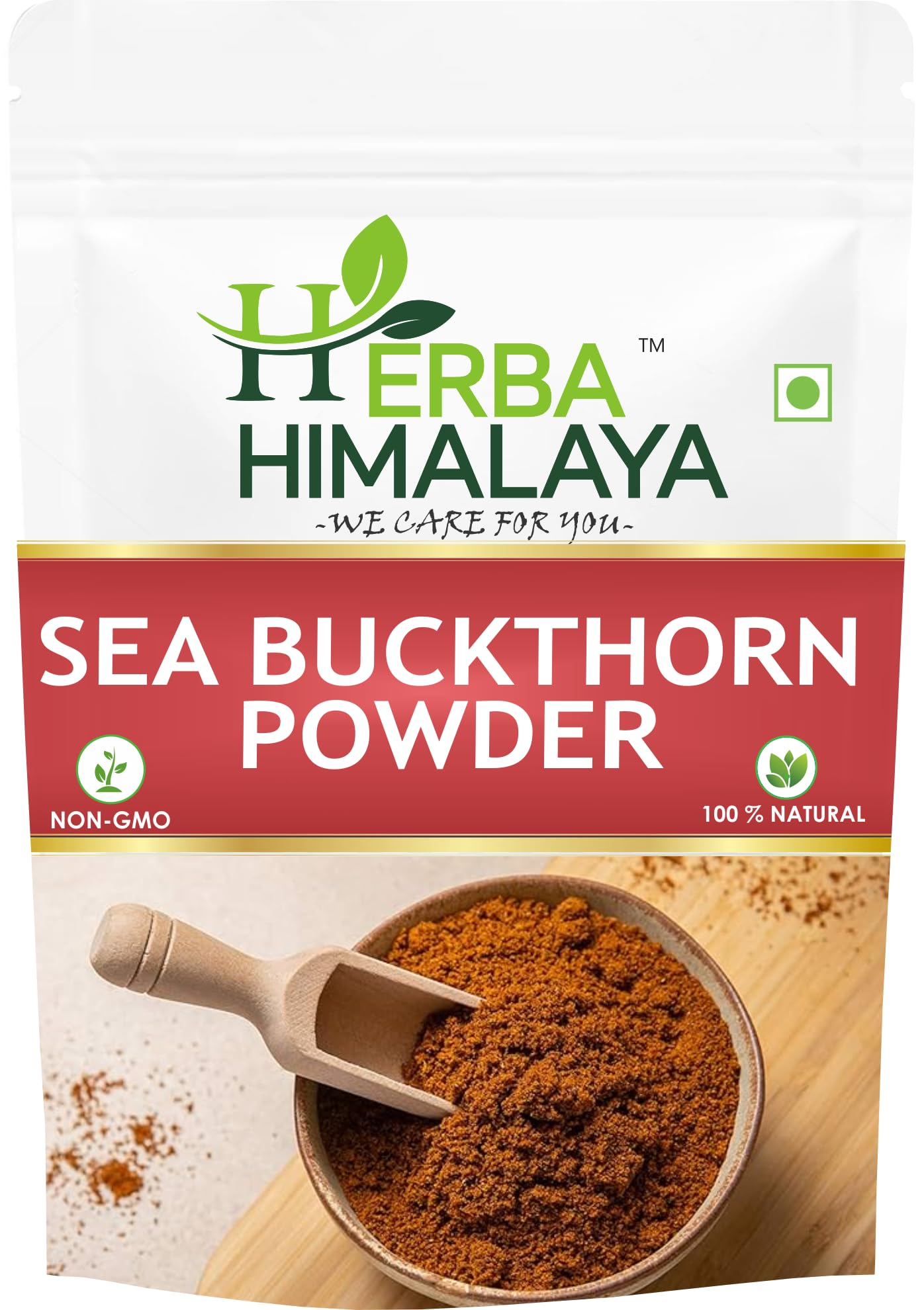 Himalayan Sea Buckthorn Berries Powder - 100% Pure, Natural, Rich in Omega 3, Vitamin E & C - 100g - Boost Immunity & Skin Health - Perfect for Smoothies, Yogurt & Baking